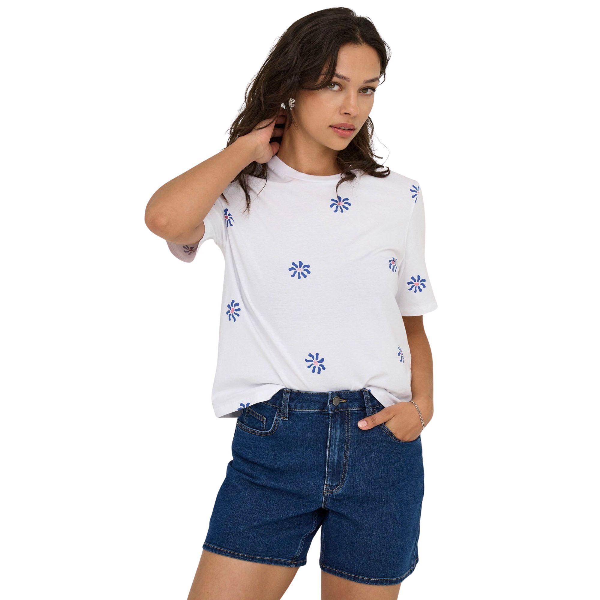 T-shirt Only Rita Flower Top Femmes
