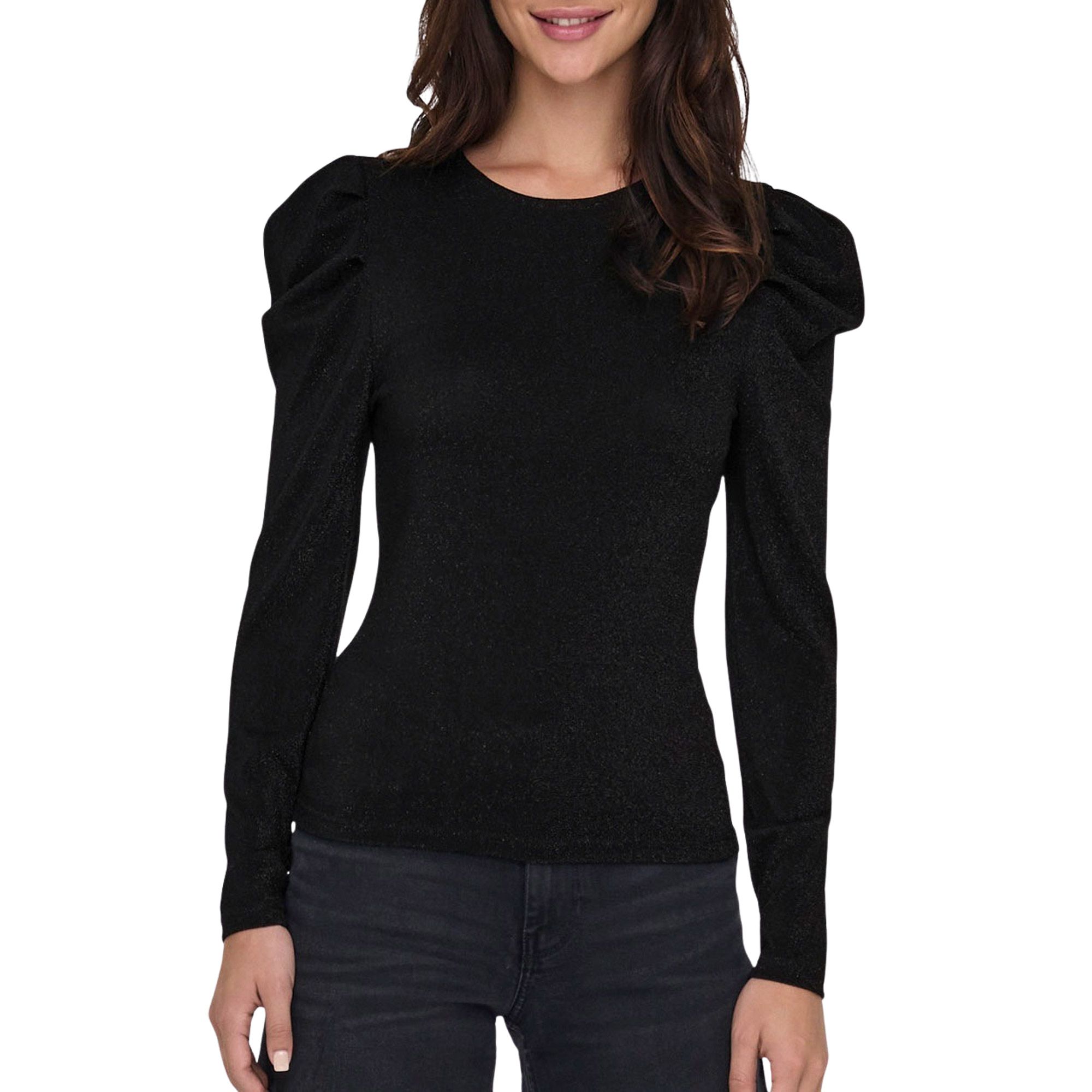 Only Rich Glitter Puff Top Dames