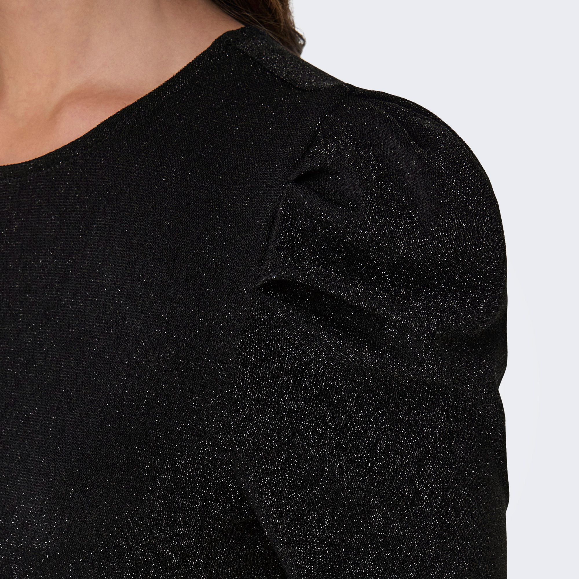 Only Rich Glitter Puff Top Dames