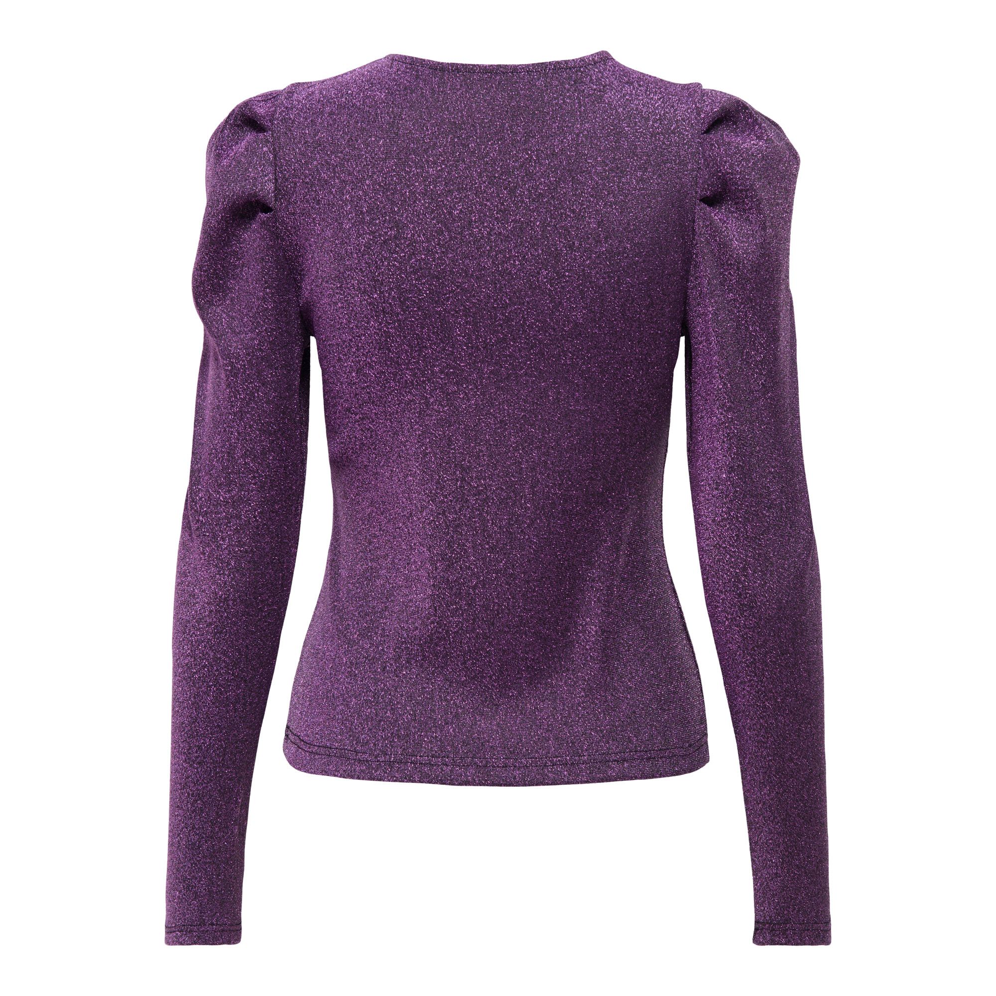 Only Rich Glitter Puff Top Dames