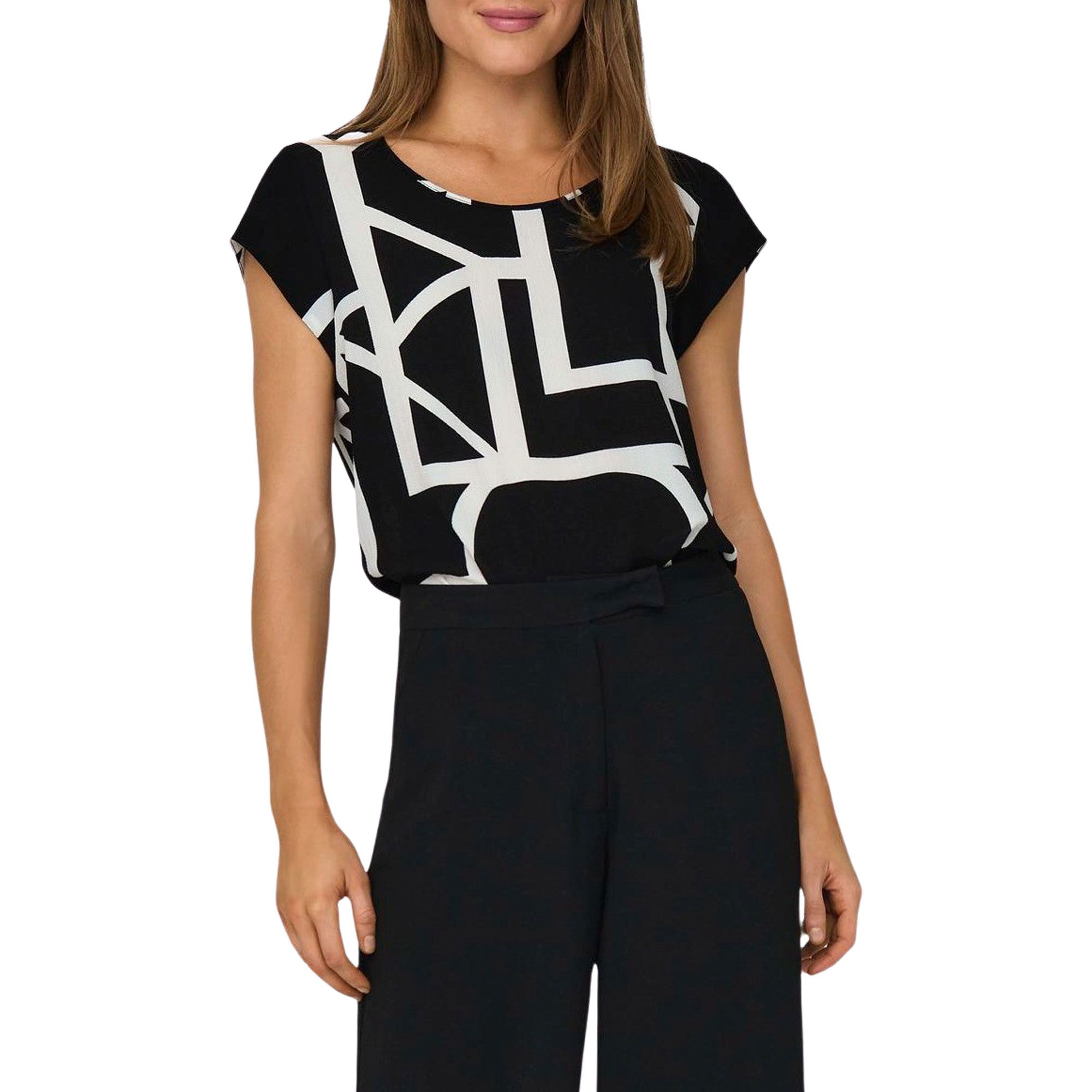 Only Vic S/S AOP Top Dames