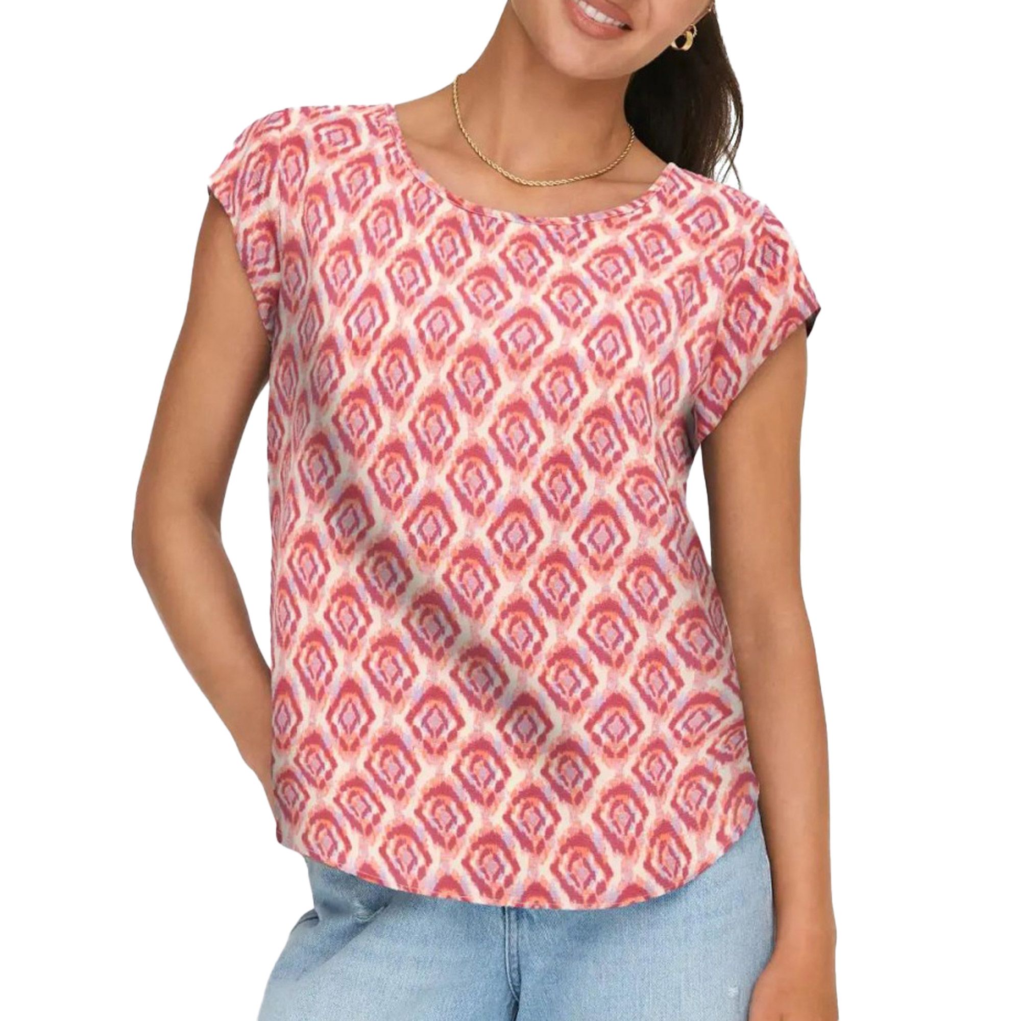 Only Vic S/S AOP Top Dames