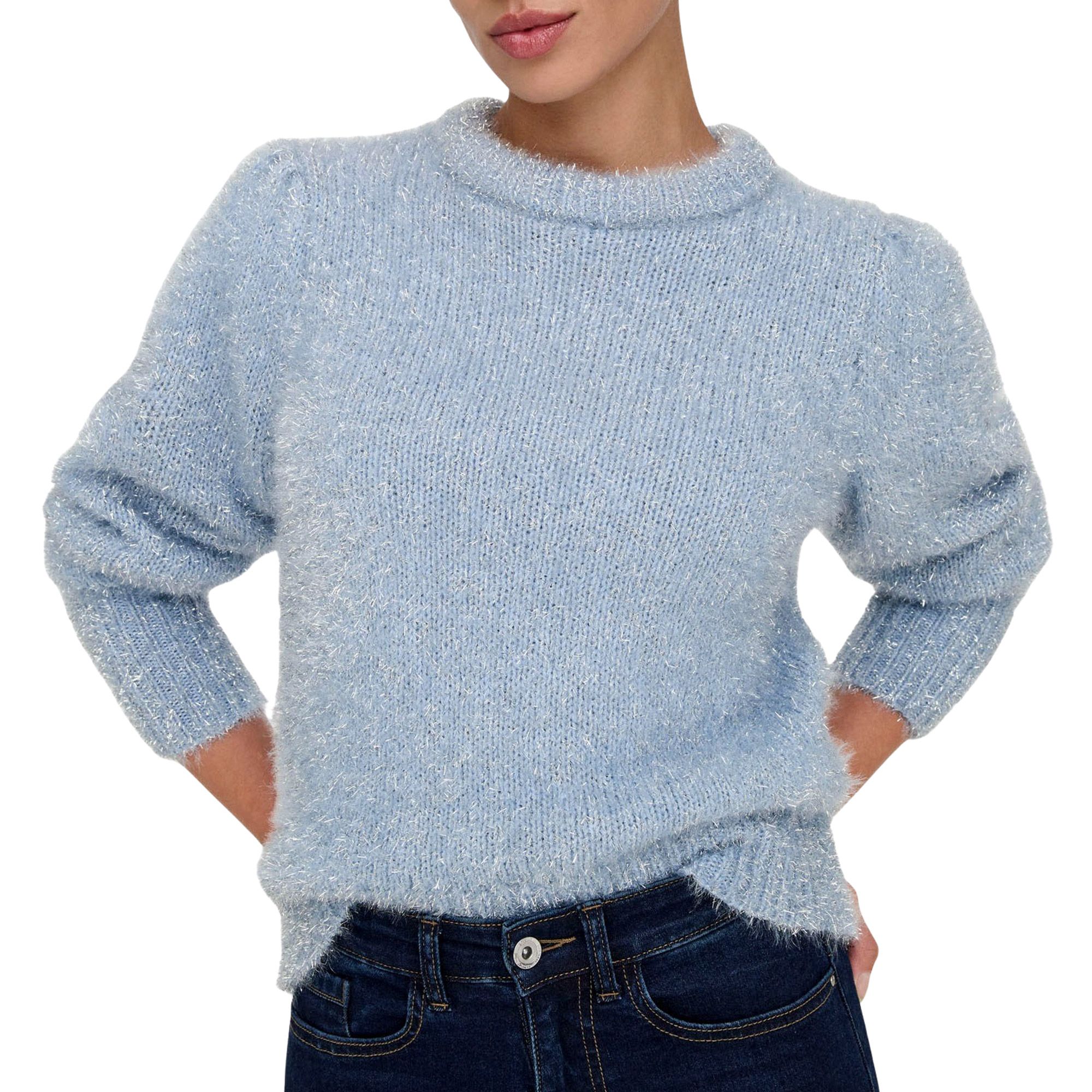 Only Lanni Glitter Puff Gebreide Trui Dames