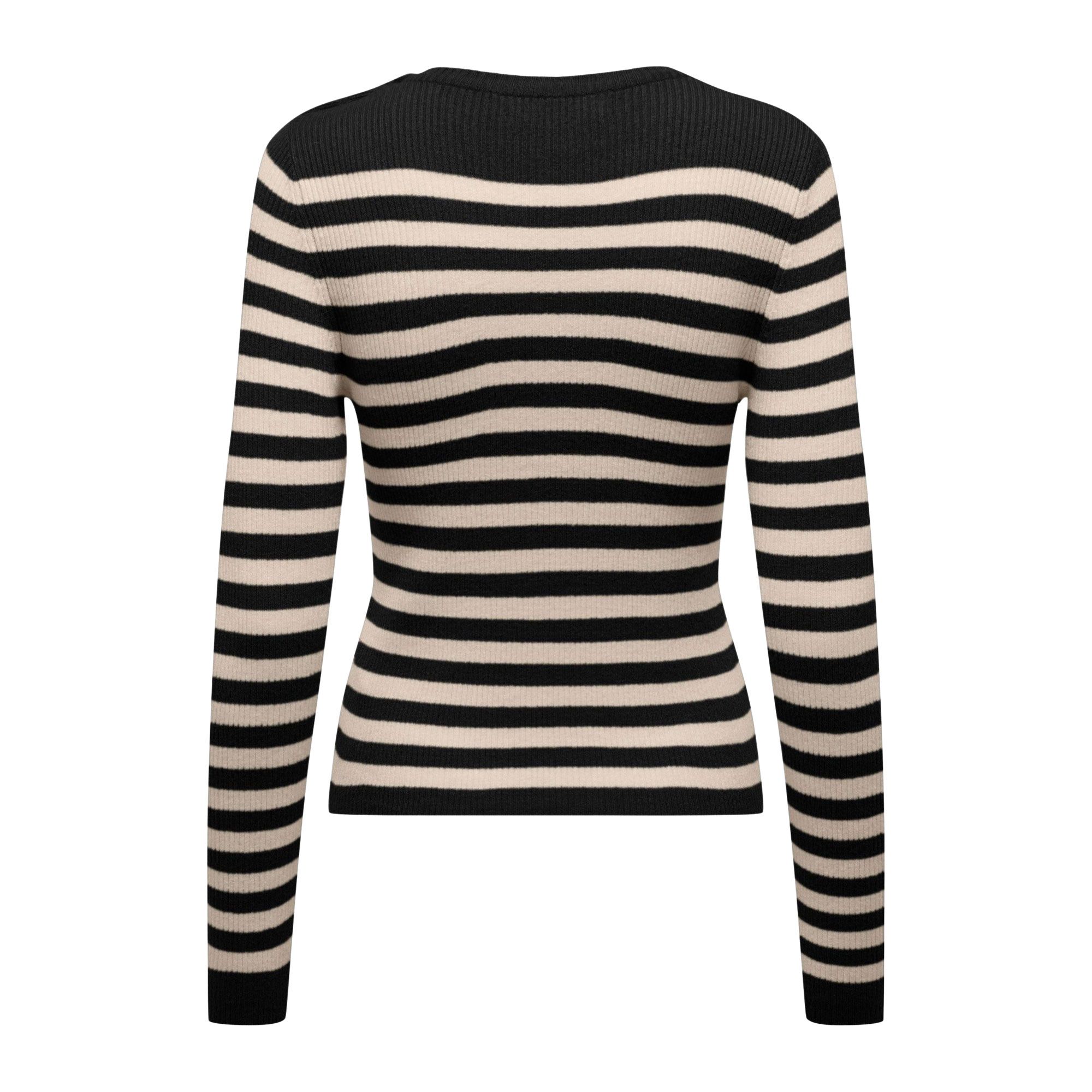 Only Libi LS Stripe Button Knit Trui Dames