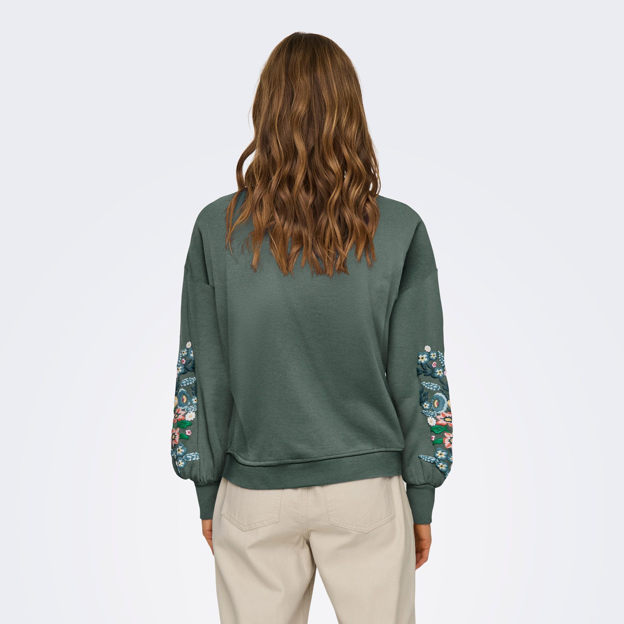 Only Brooke Round Neck Flower Sweater Dames