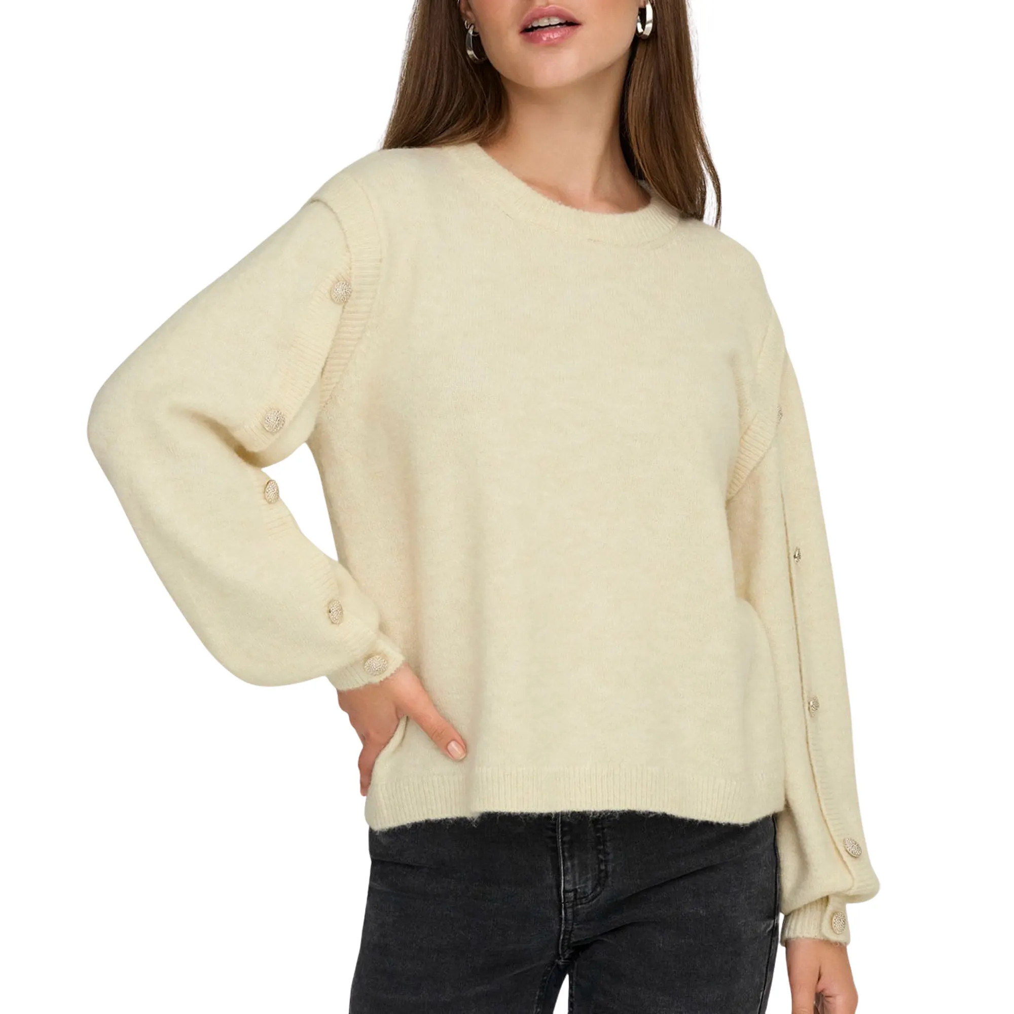 Only Rene Life Button Sweater Dames