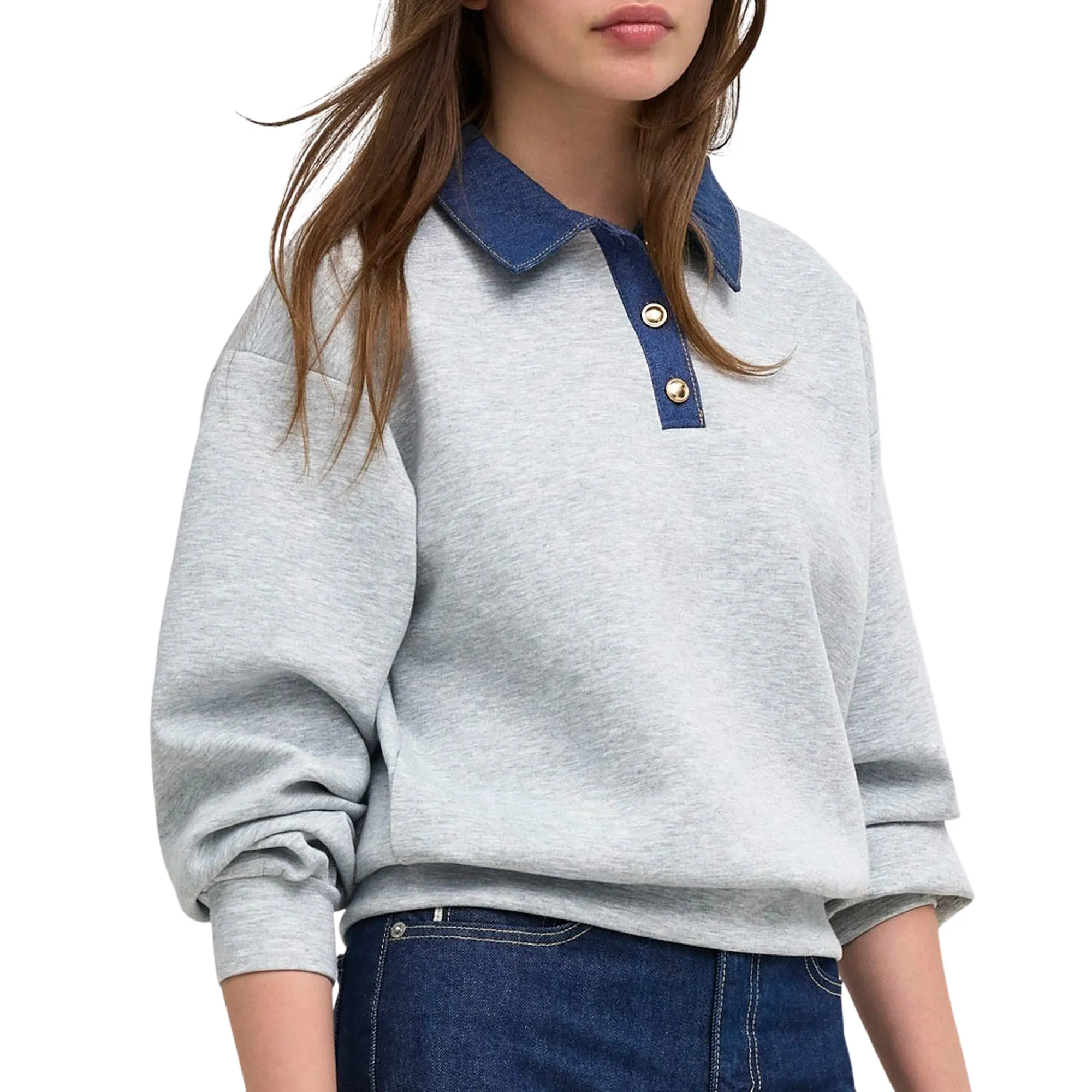 Only Scarlet Polo Mix Sweater Dames