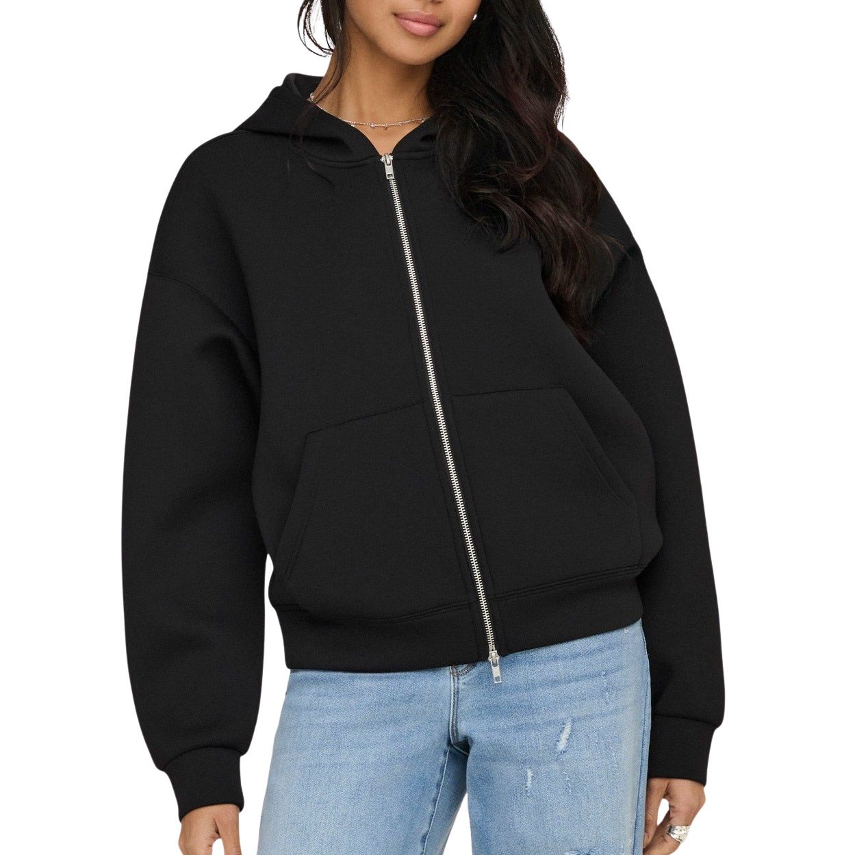 Only Naomi Zip Hood Vest Dames