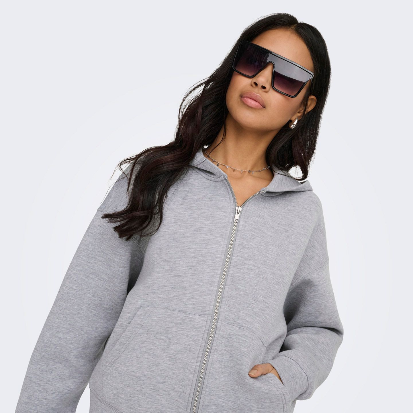 Only Naomi Zip Hood Vest Dames