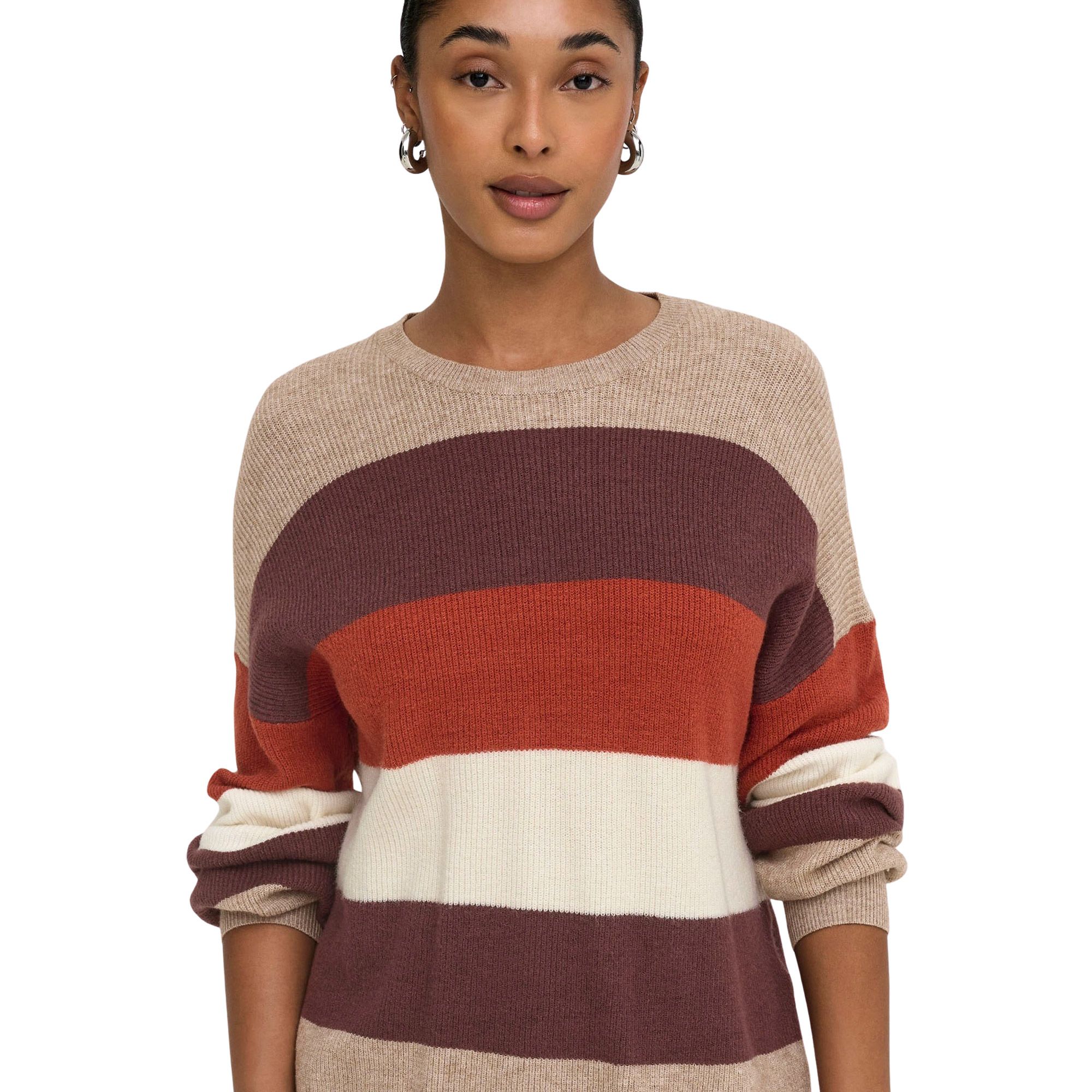 Only Atia Life Stripe Trui Dames