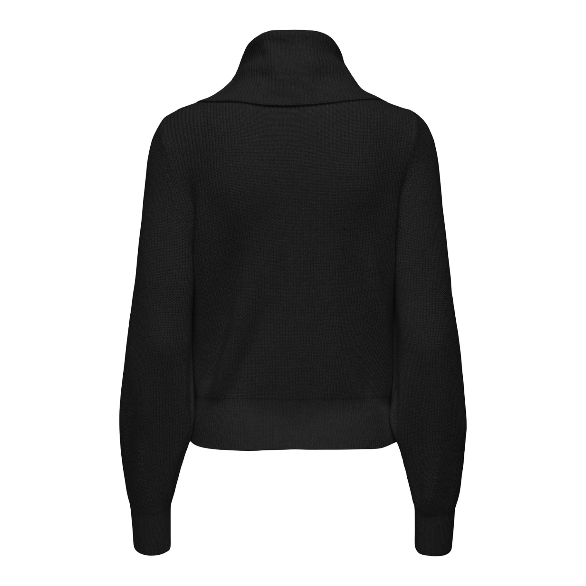 Only Fia LS Zip High Neck Knitted Cardigan Vest Dames