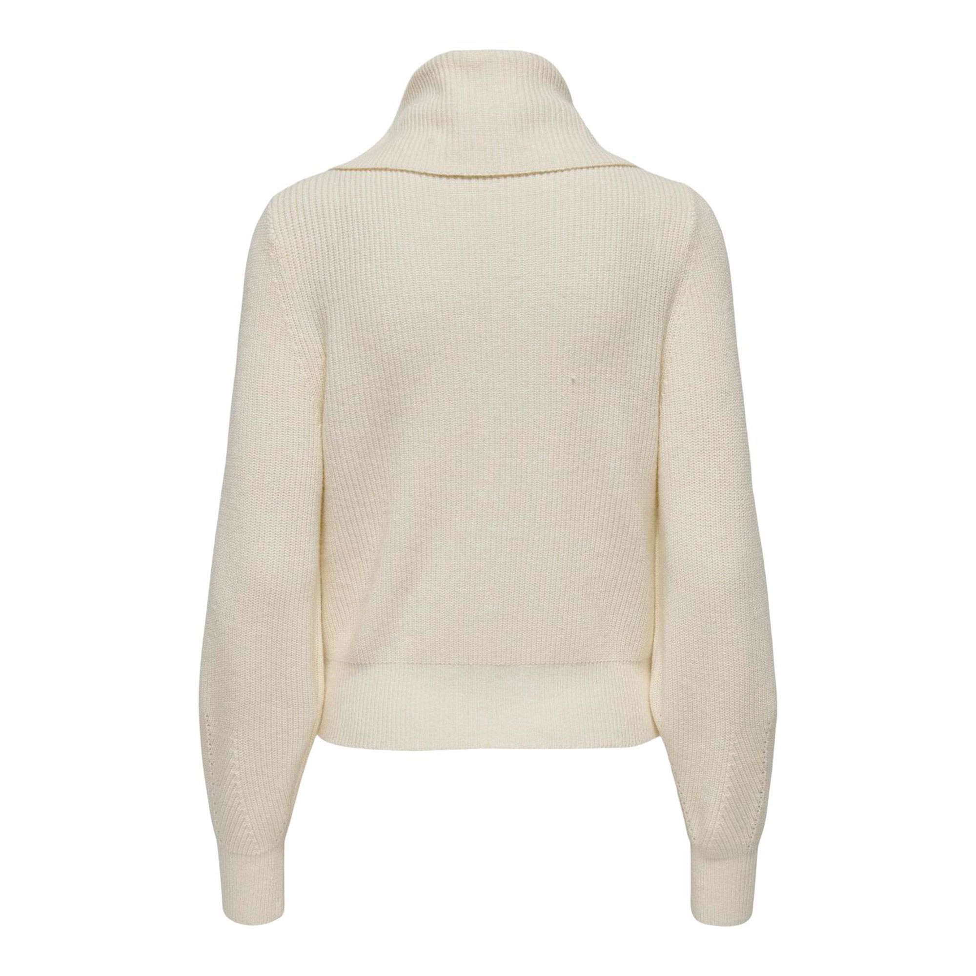 Only Fia LS Zip High Neck Knitted Cardigan Vest Dames