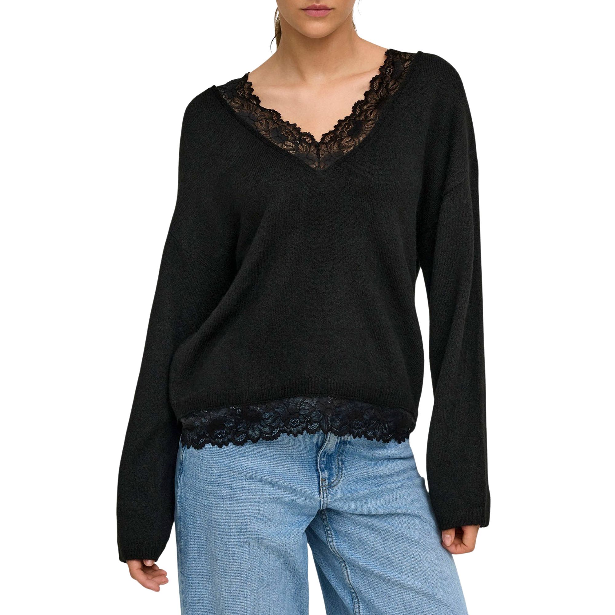 Only Clover Gestrickter Pullover Damen