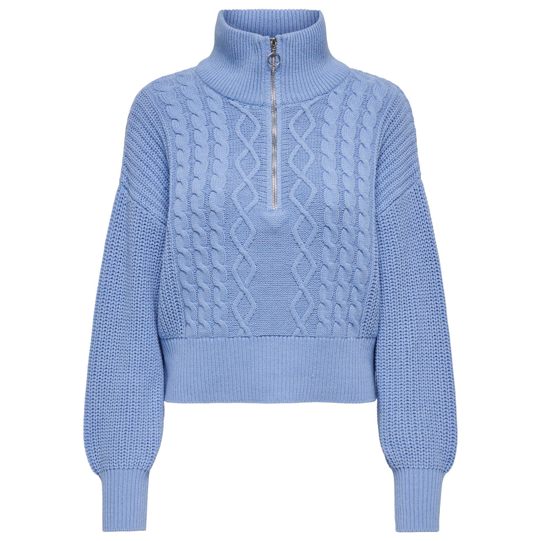 Only Doritta LS Cable Zip Knit Tui Dames