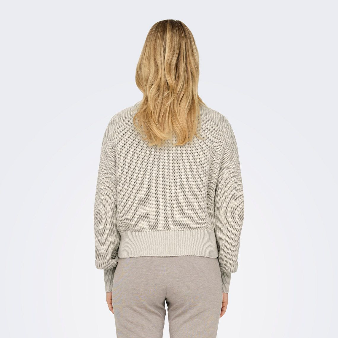 Only Doritta LS Cable Zip Knit Tui Dames
