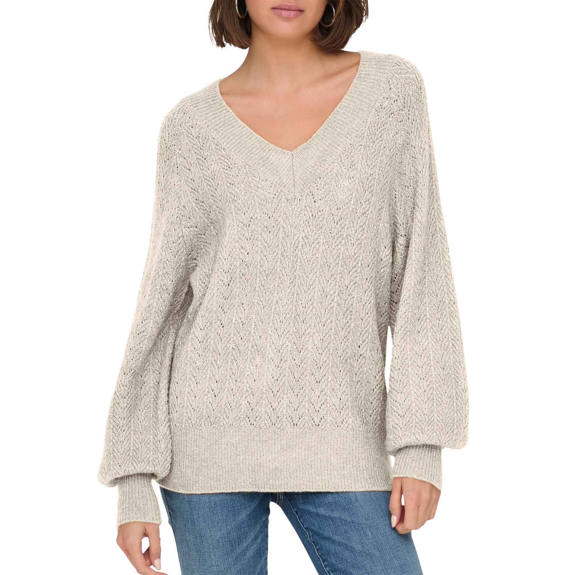 Seul pull en tricot à col en V Lucilla Glitter pour dames