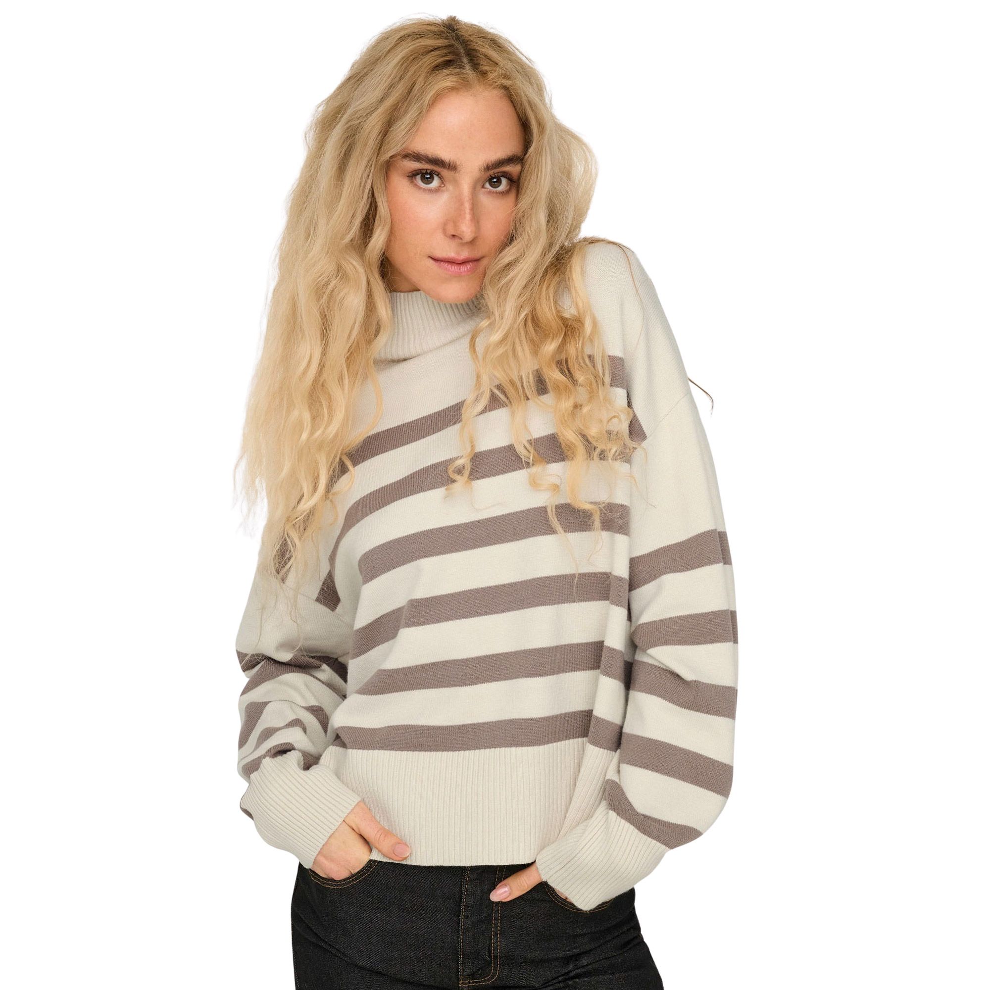 Only Bari High Neck Knitted Pullover Damen