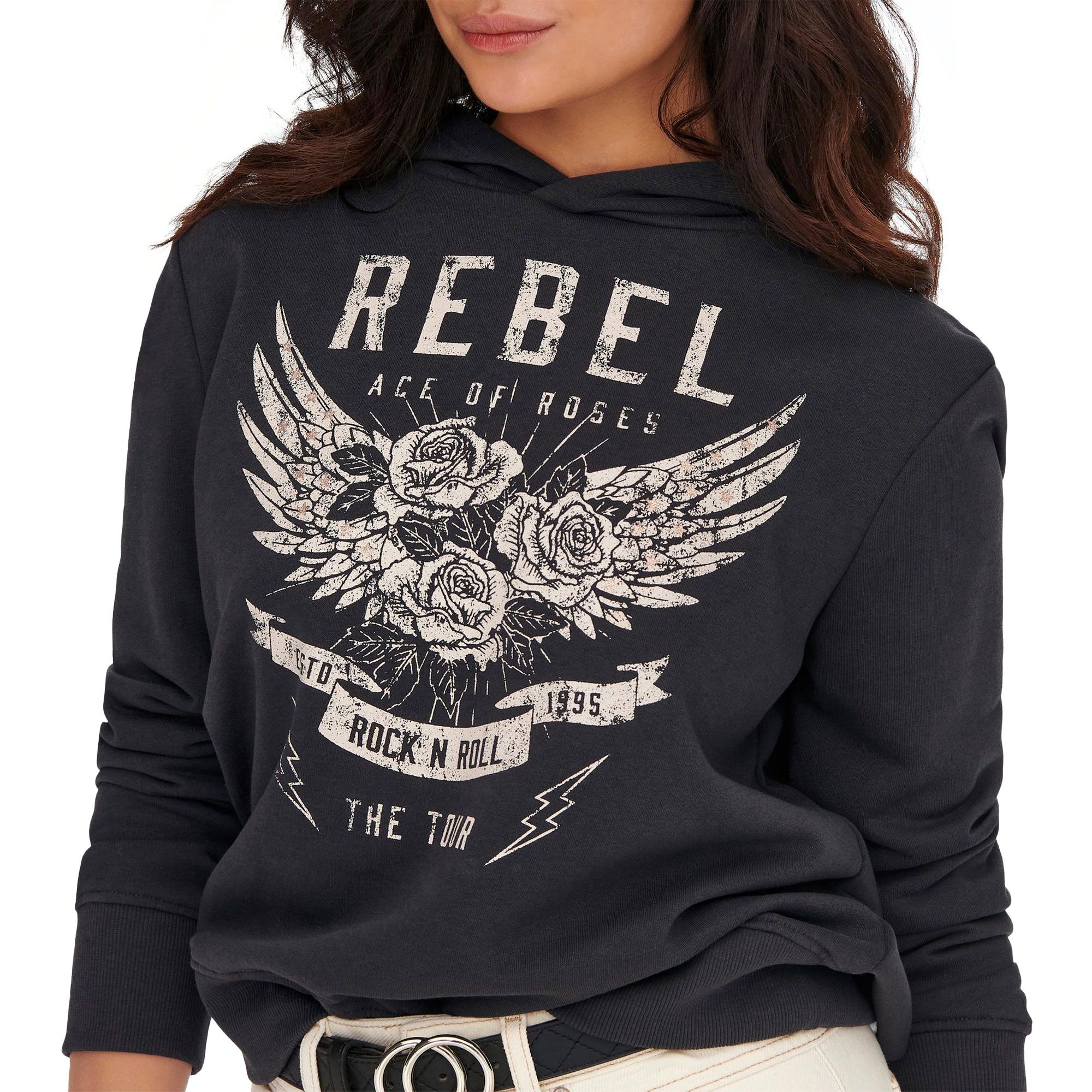 Only Nomi Rock LS Kapuzenpullover Damen