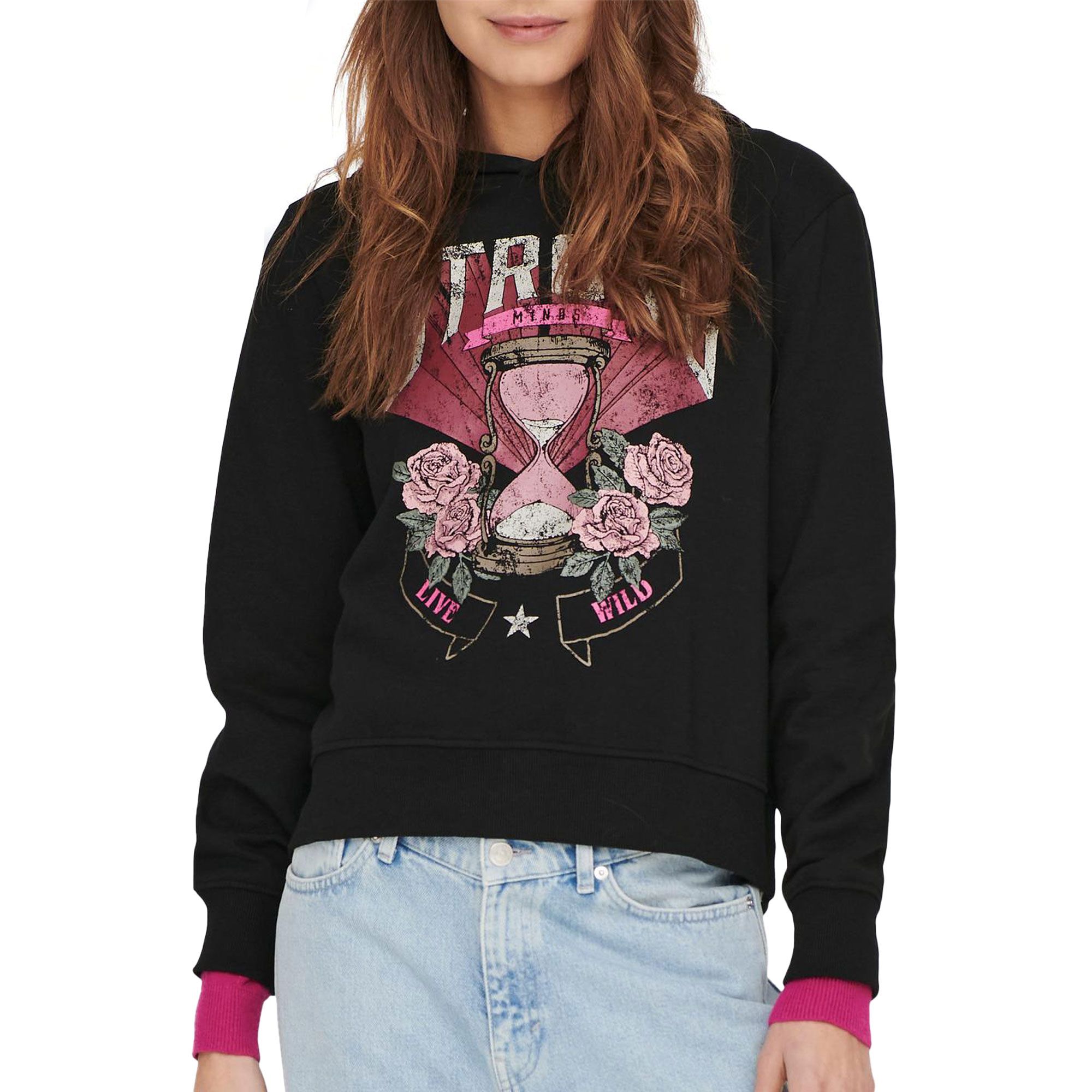 Only Nomi Rock LS Hoodie Dames