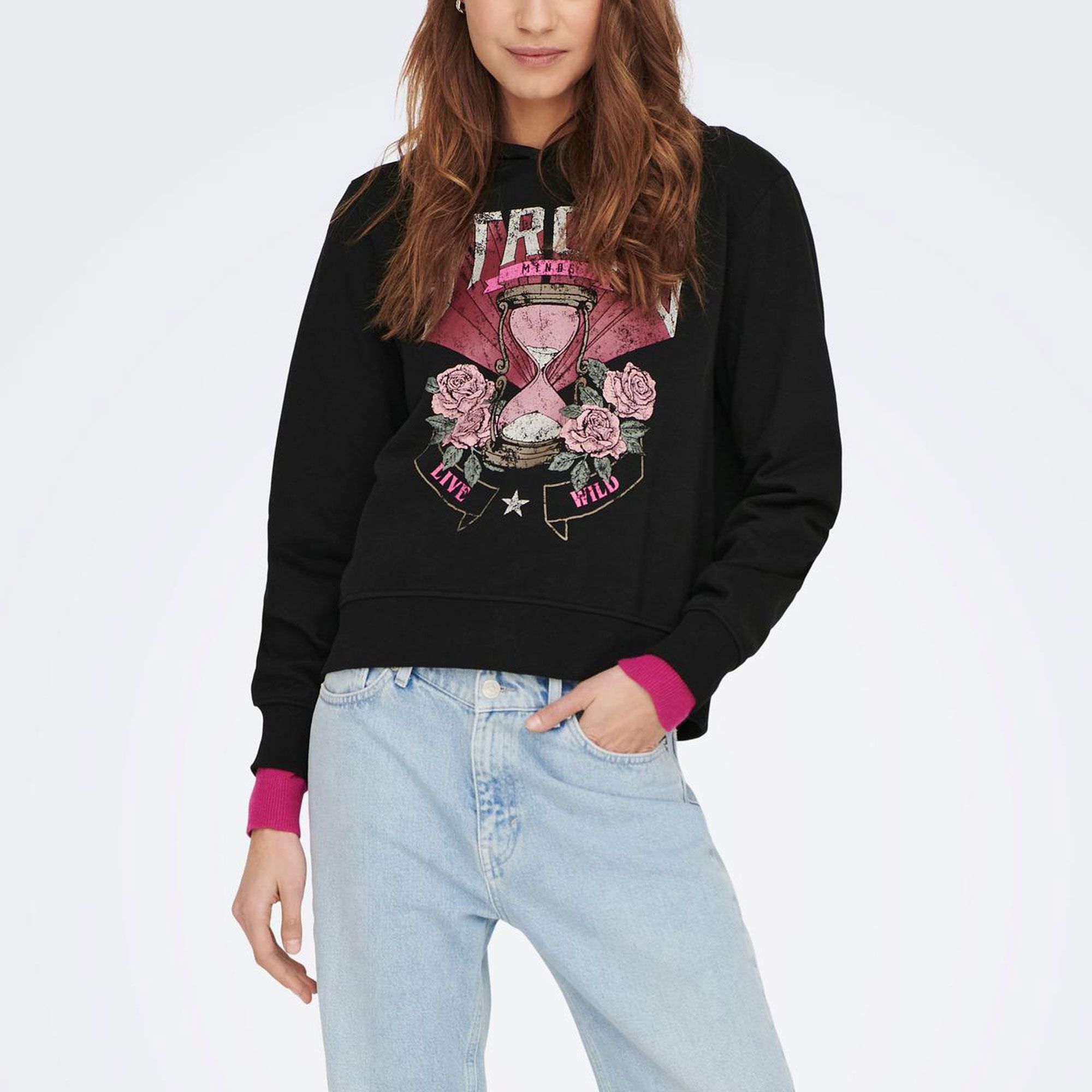 Only Nomi Rock LS Hoodie Dames