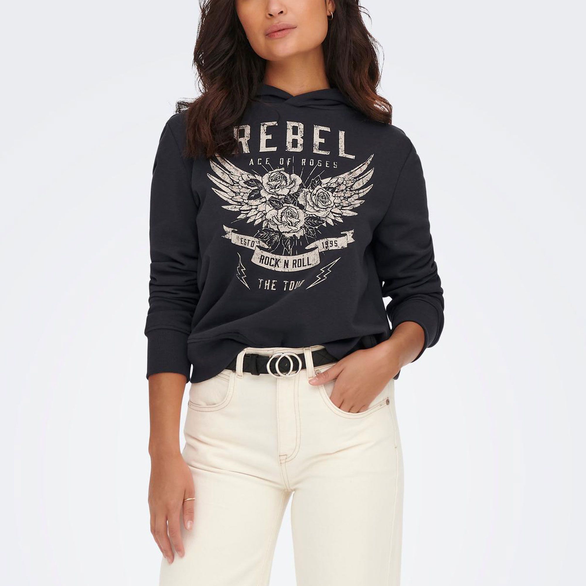 Only Nomi Rock LS Kapuzenpullover Damen