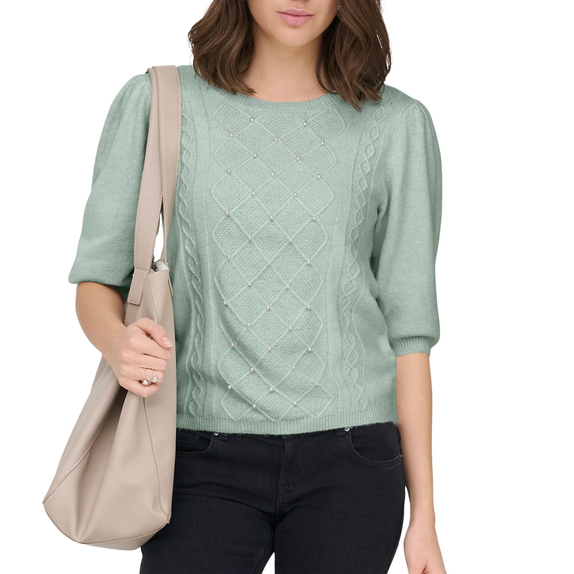 Only Gloria Life Pearl Knit Sweater Dames