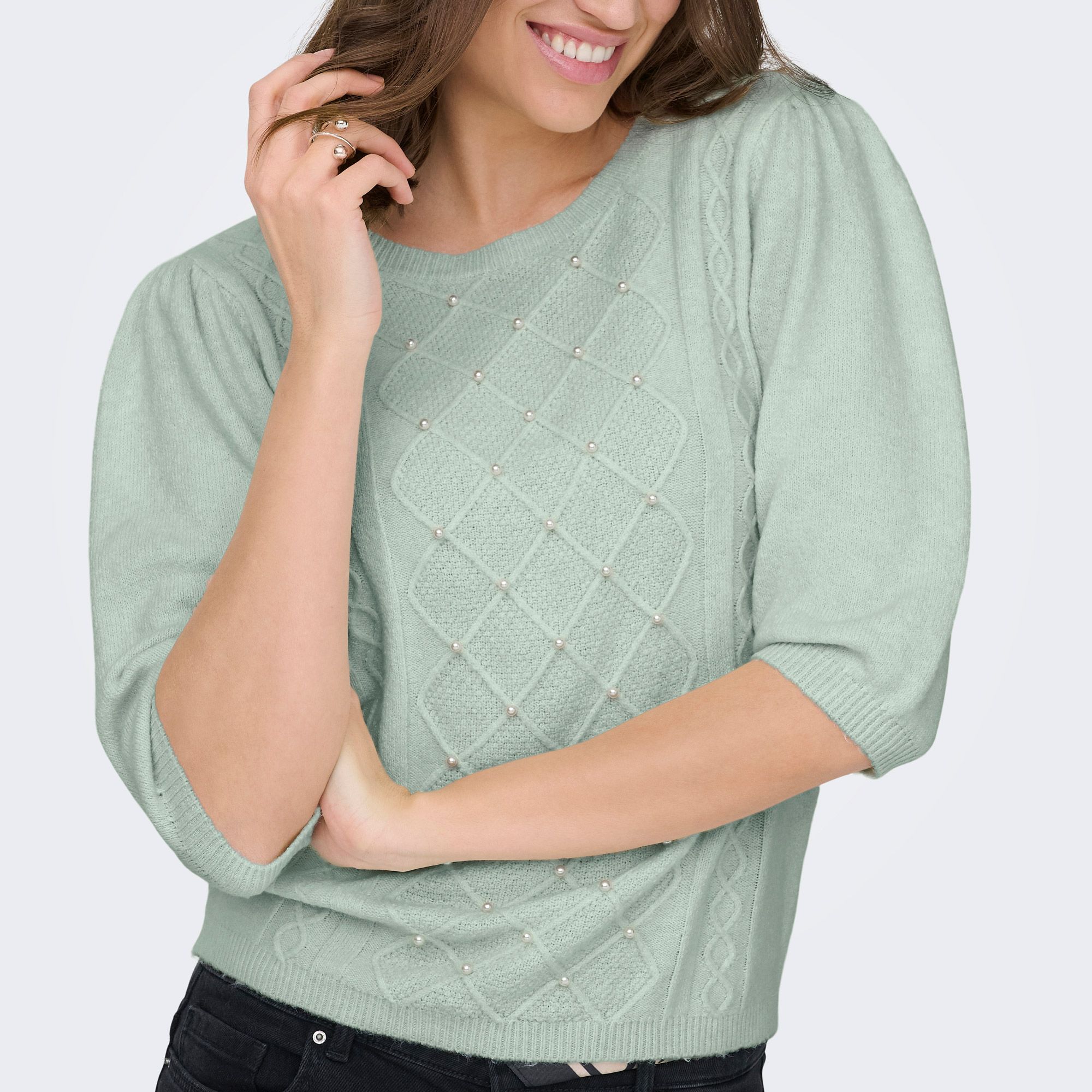 Only Gloria Life Pearl Knit Sweater Dames