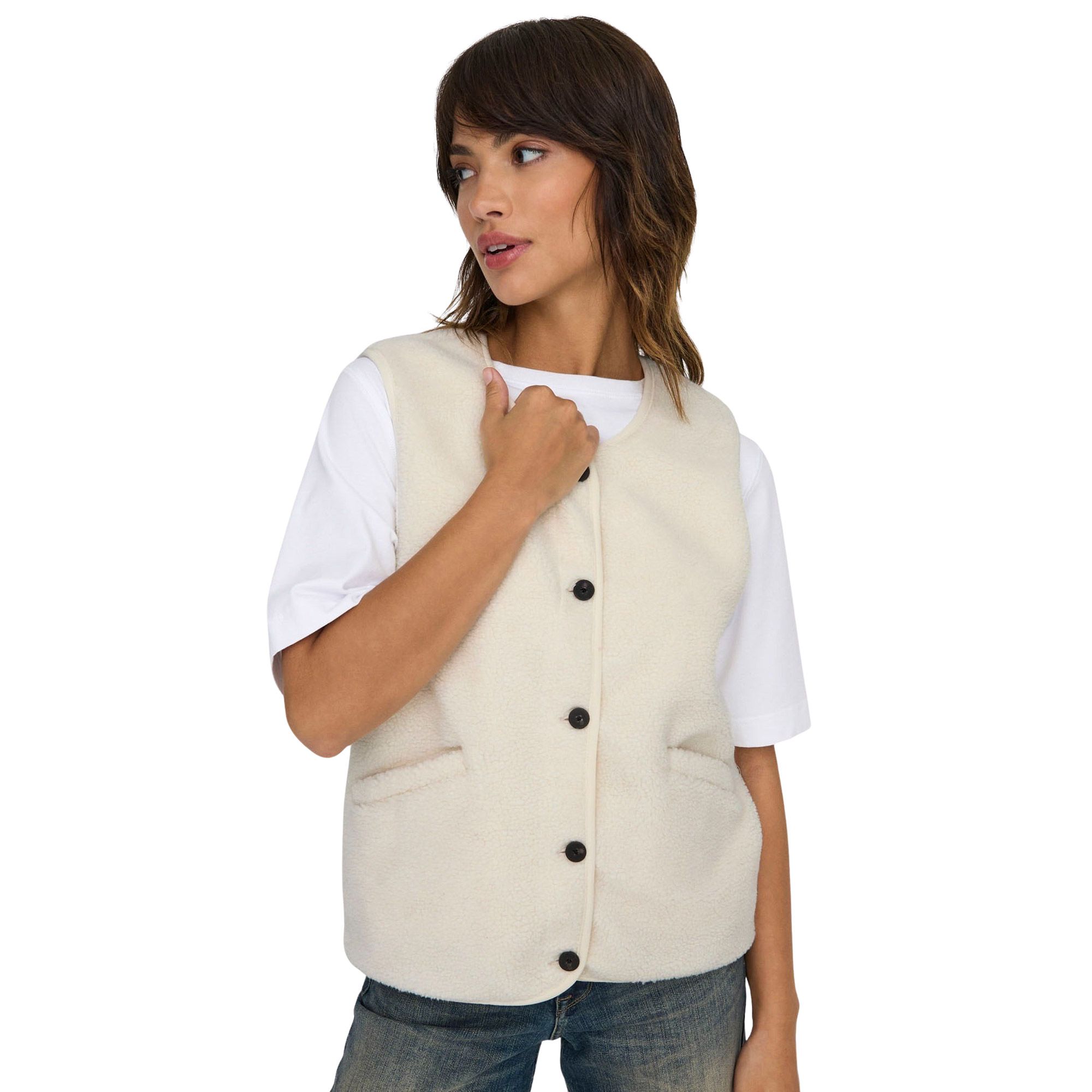 Only Baby Life Teddy Vest Dames