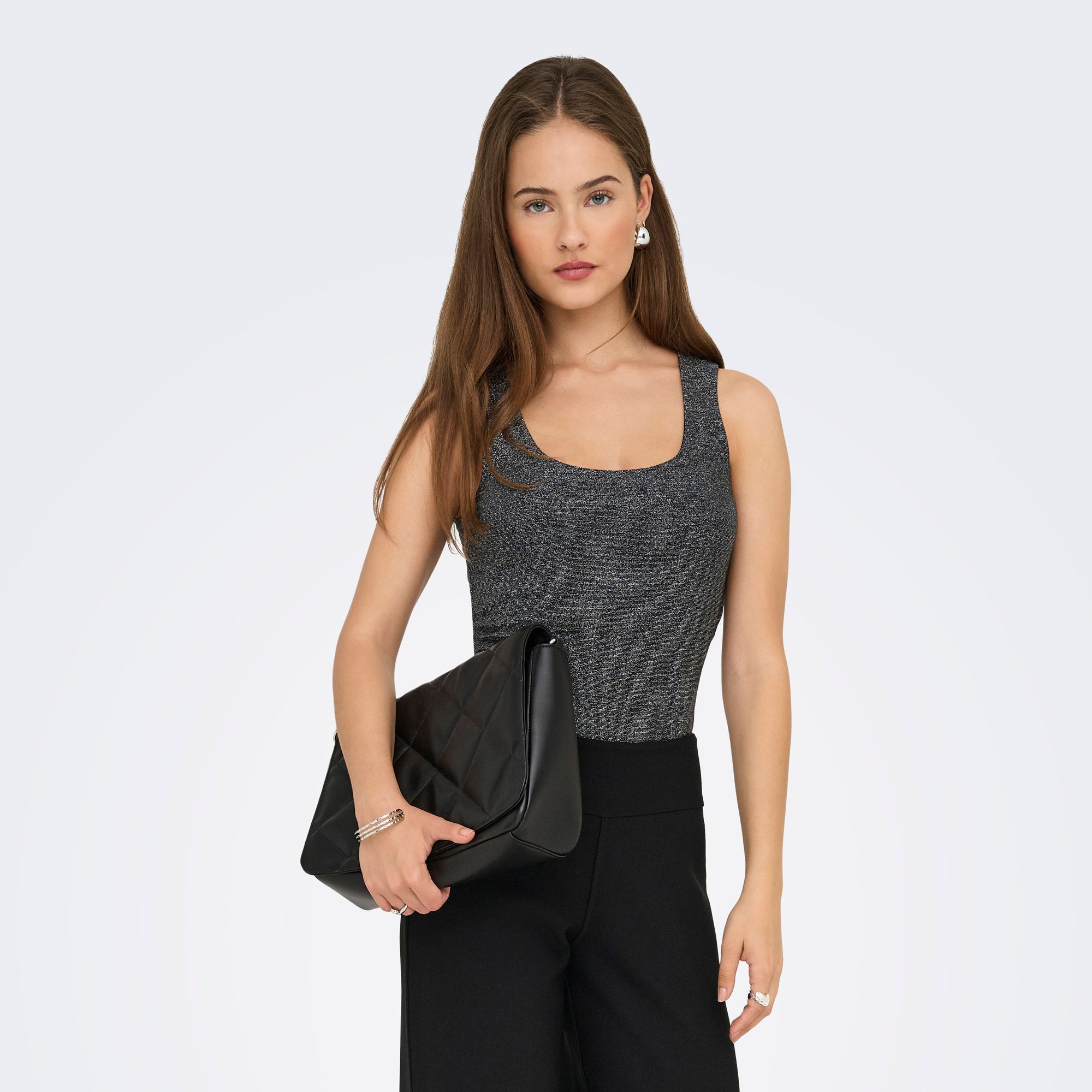 Only Lea Glitter 2-Ways Top Dames