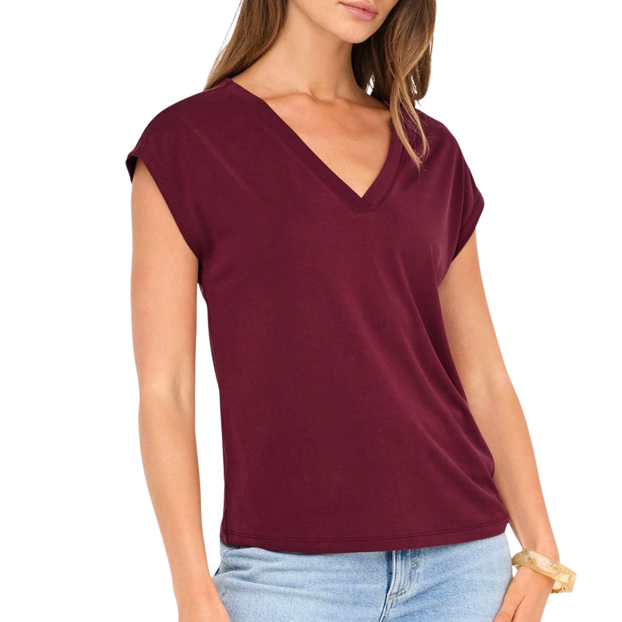 Only Free S/S V-Neck Top Dames