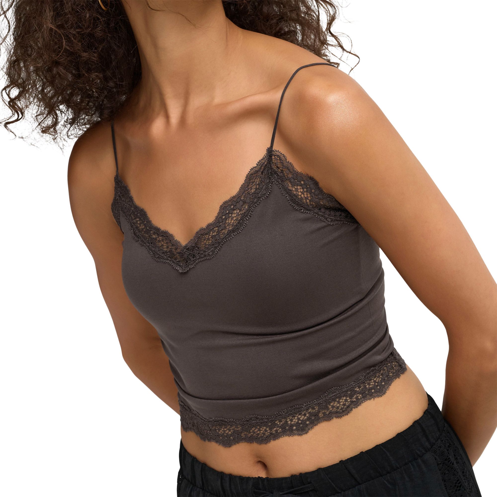 Only Vicky Lace Seamless Cropped Top Dames