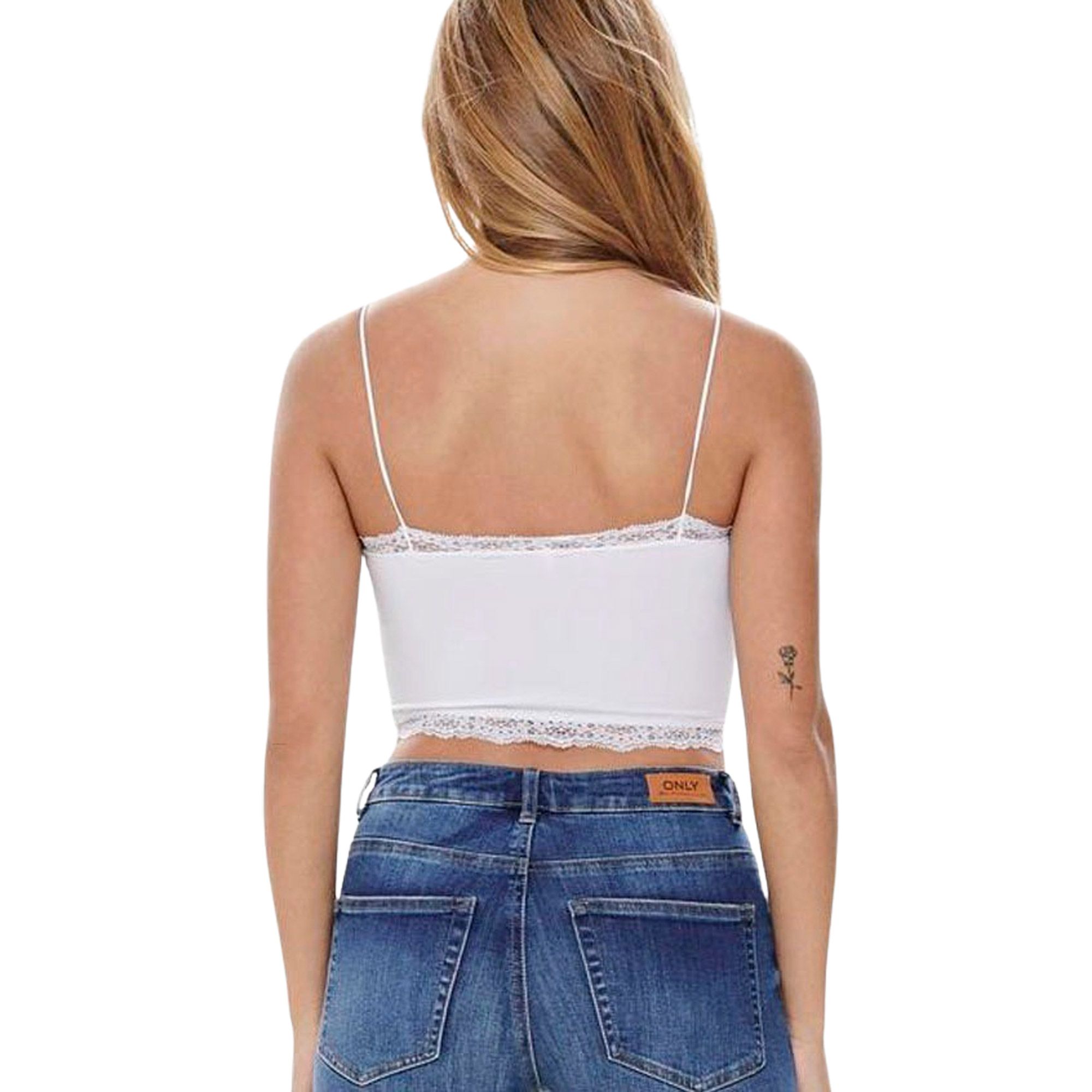 Only Vicky Lace Seamless Cropped Top Dames