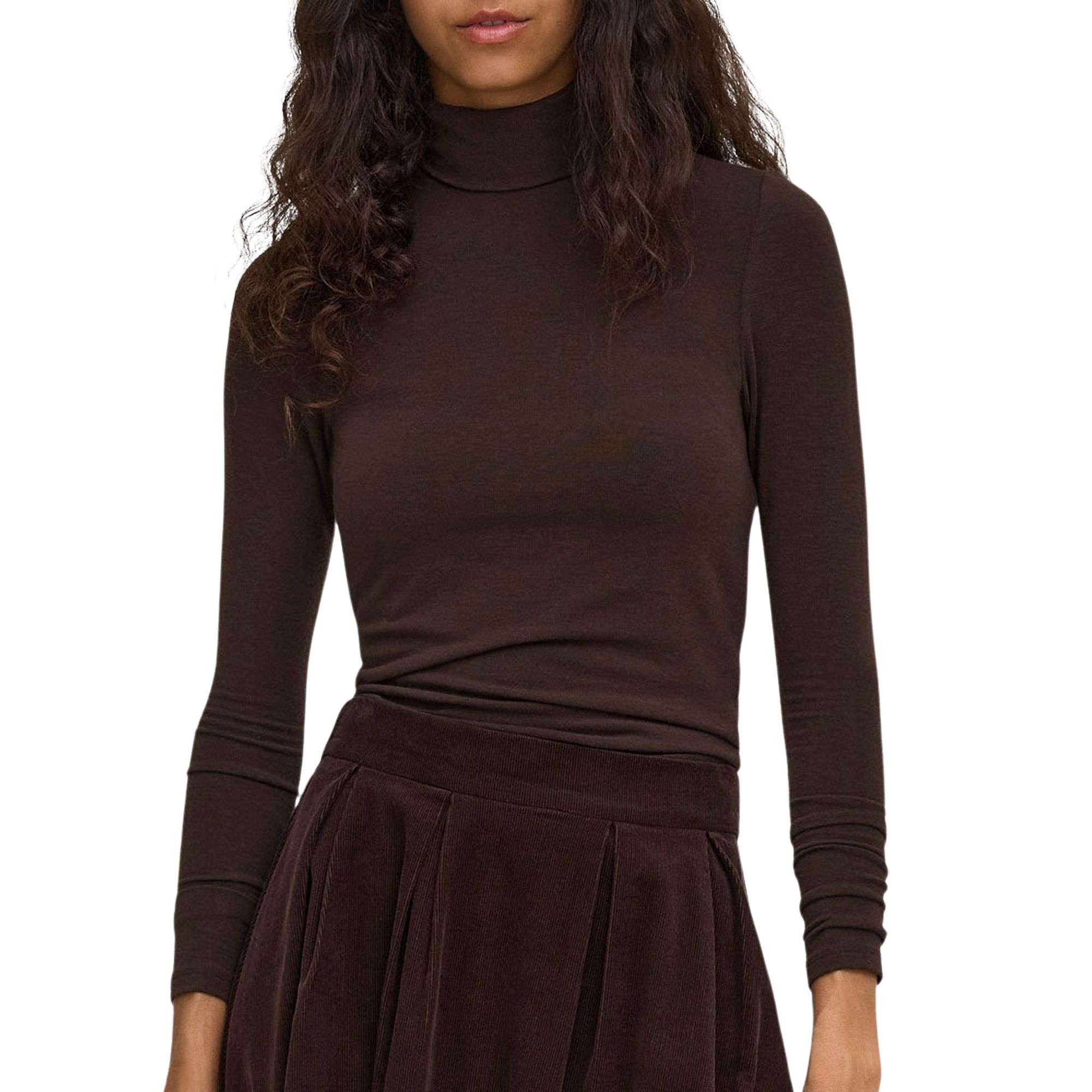 Top Only Glamour Roll-Neck Longsleeve Femmes