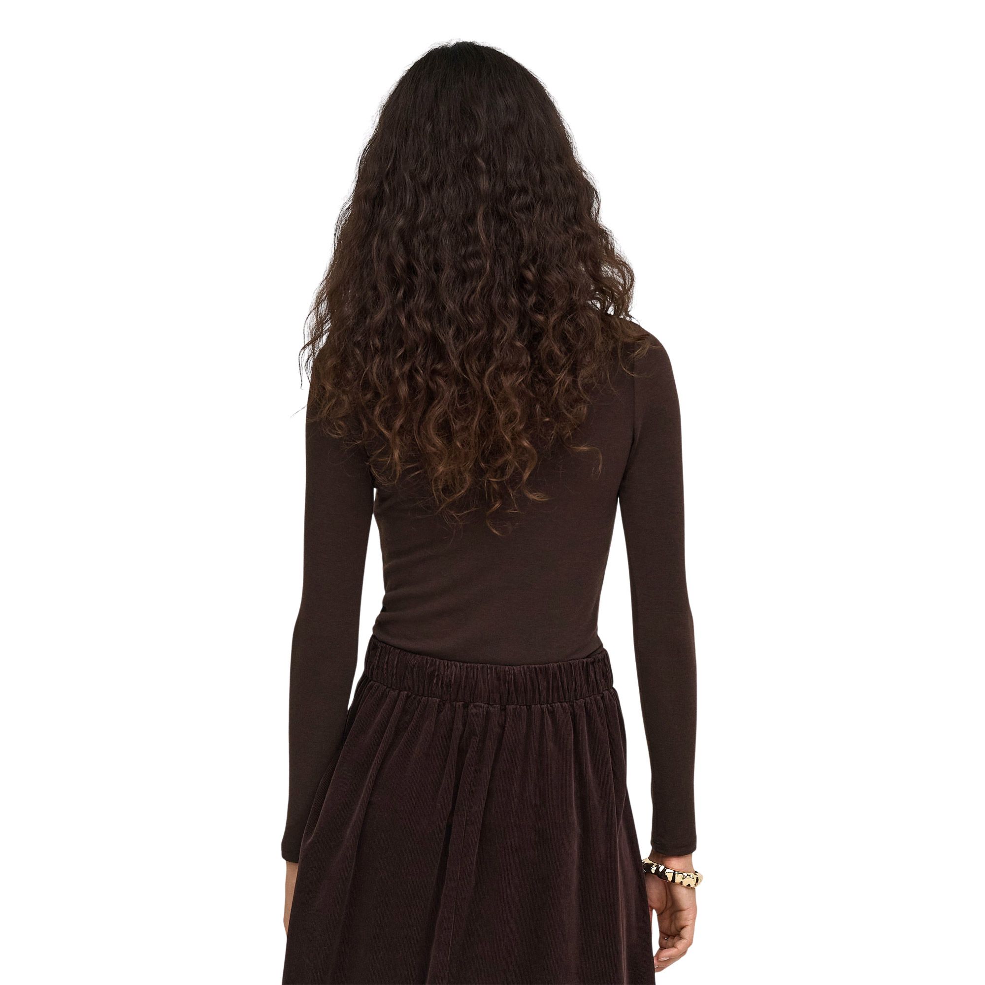 Top Only Glamour Roll-Neck Longsleeve Femmes