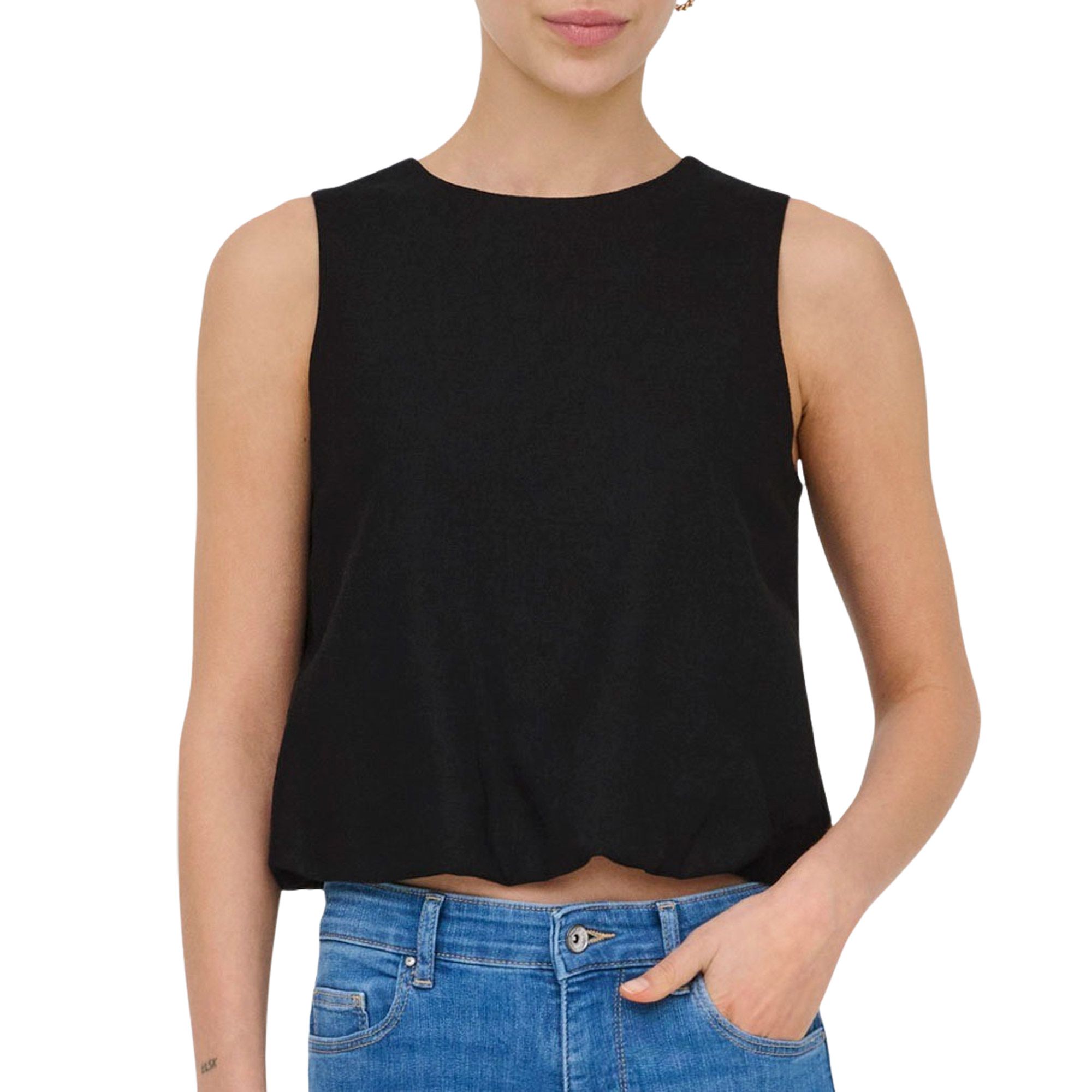 Only Goa Balon Linen Top Dames