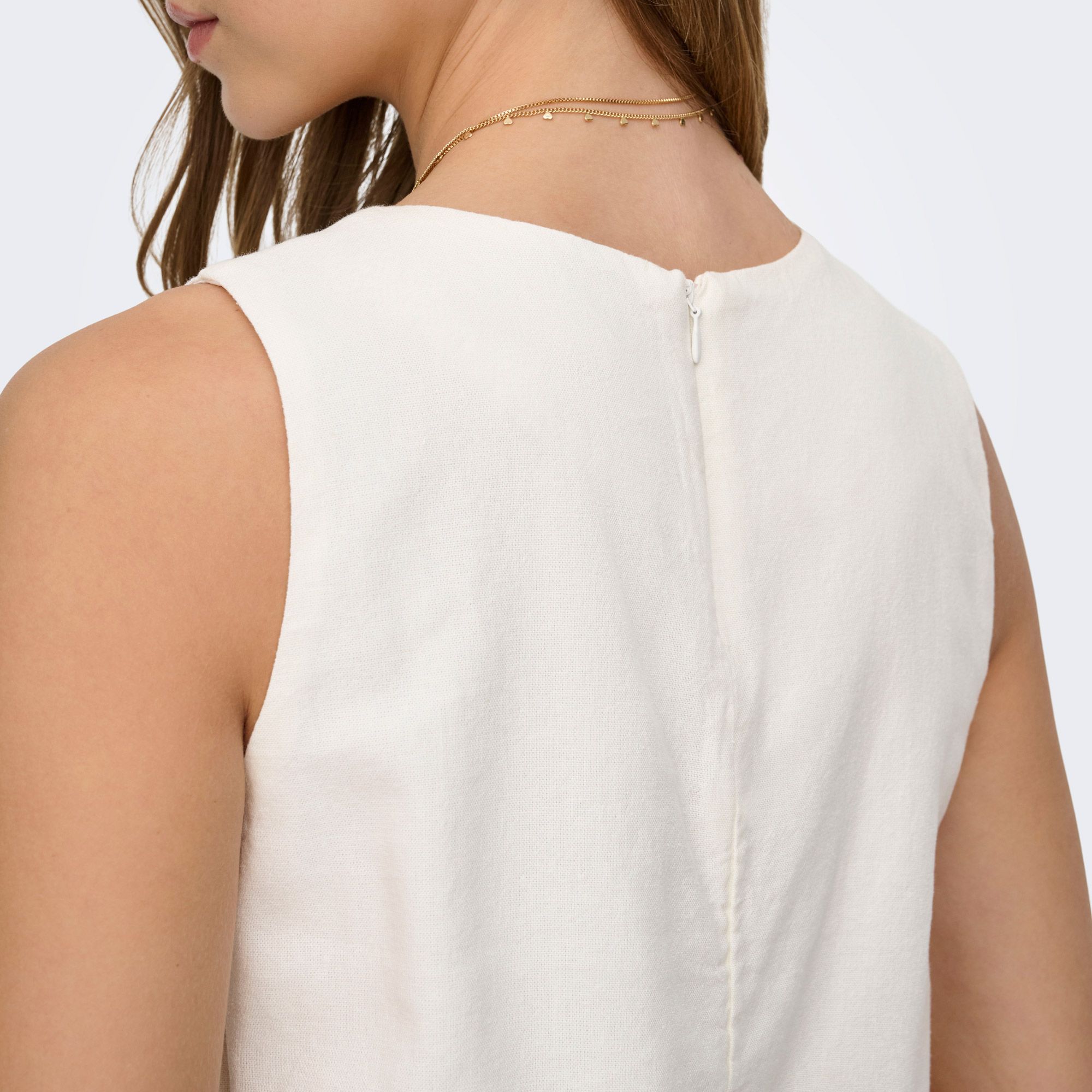 Only Goa Balon Linen Top Dames
