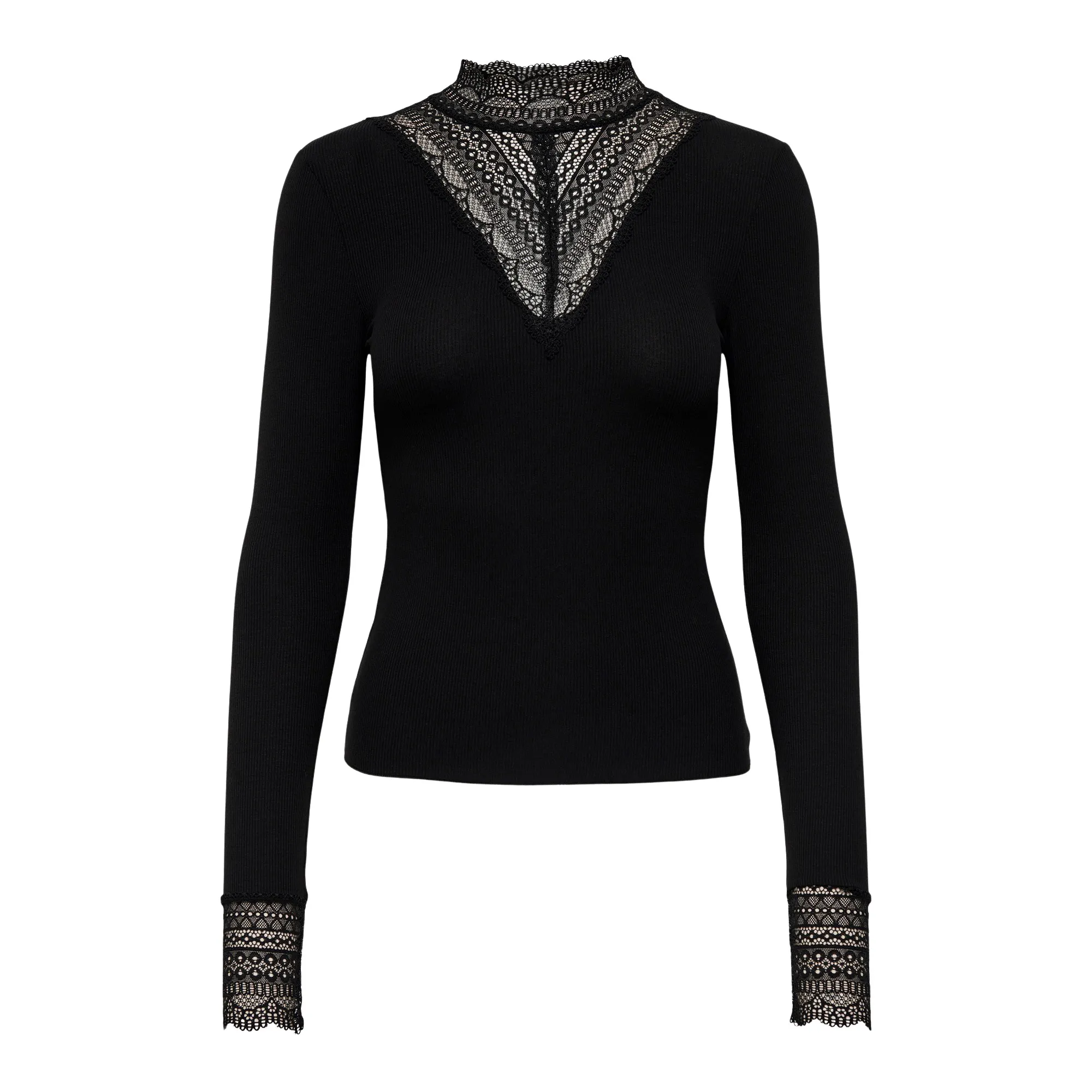 Only Tilde High Neck Lace Top Dames