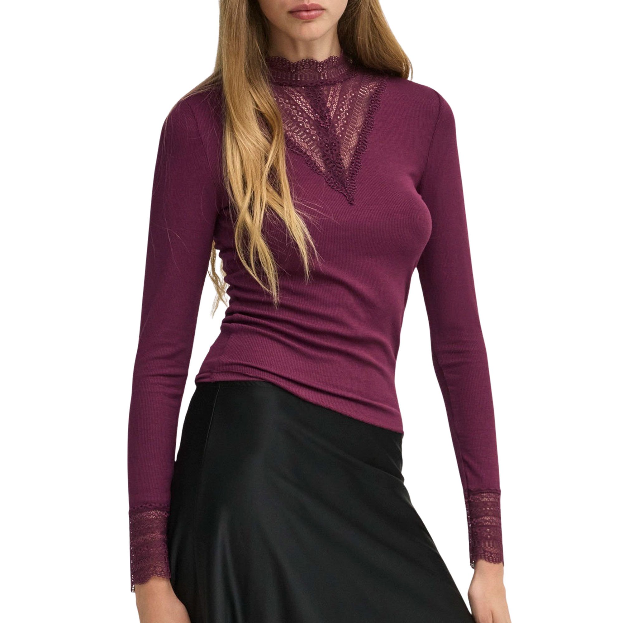 Only Tilde High Neck Lace Top Dames