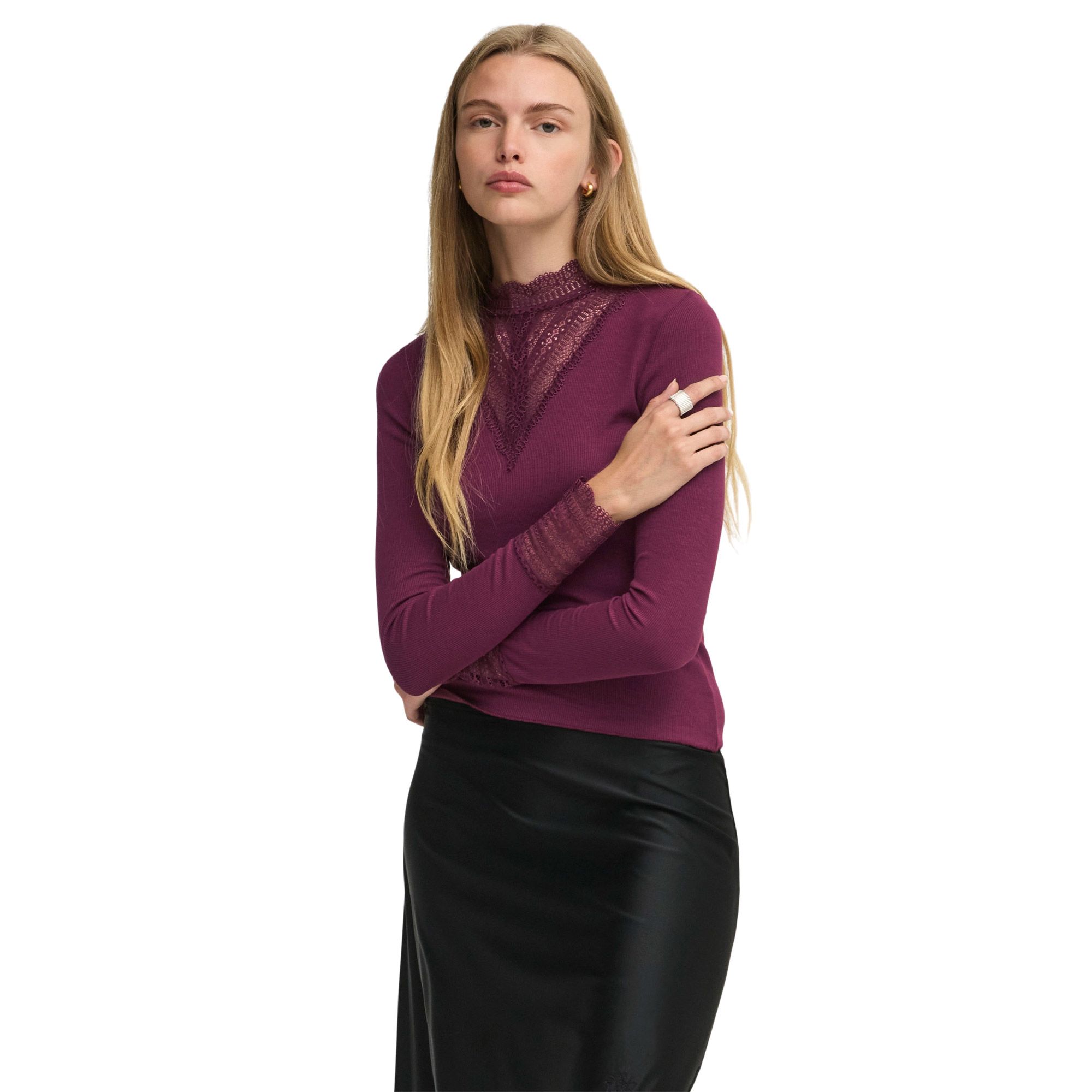 Only Tilde High Neck Lace Top Women