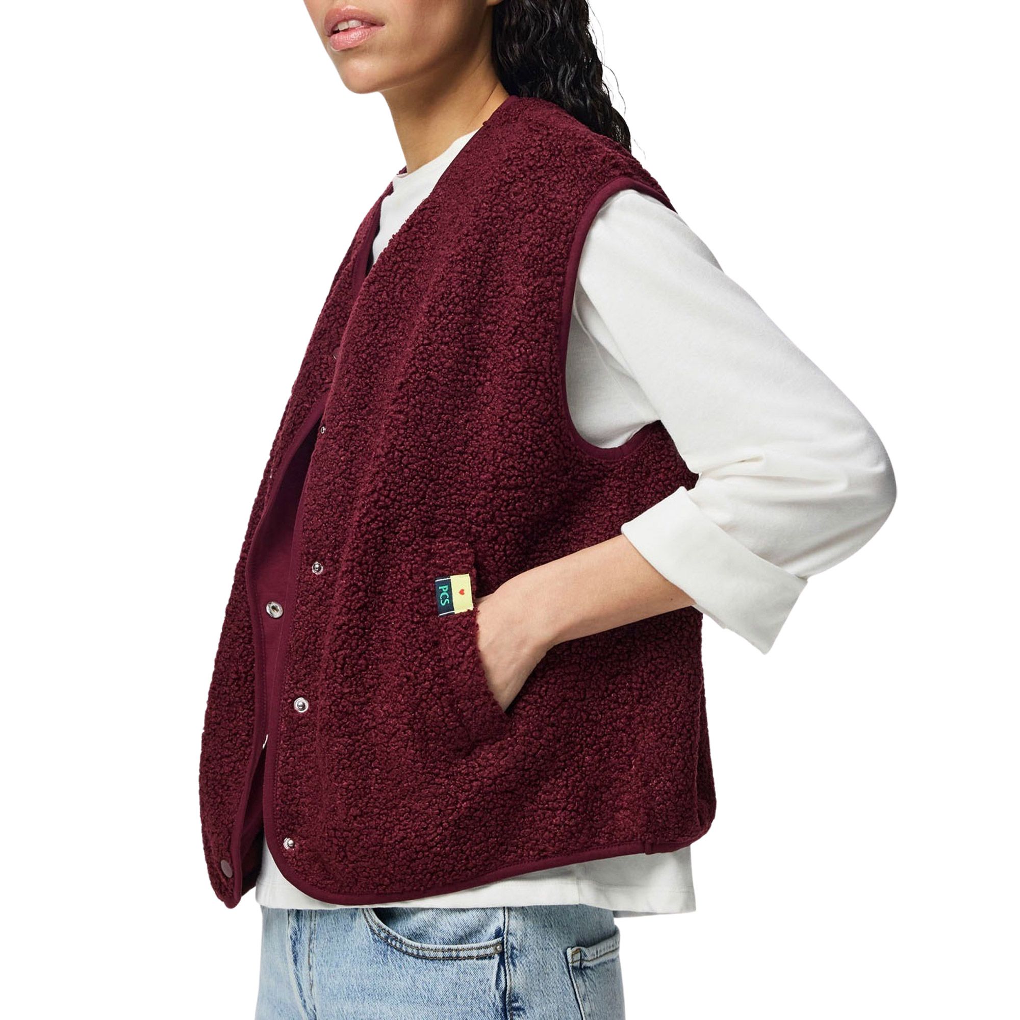 Pieces Teddy Vest Dames
