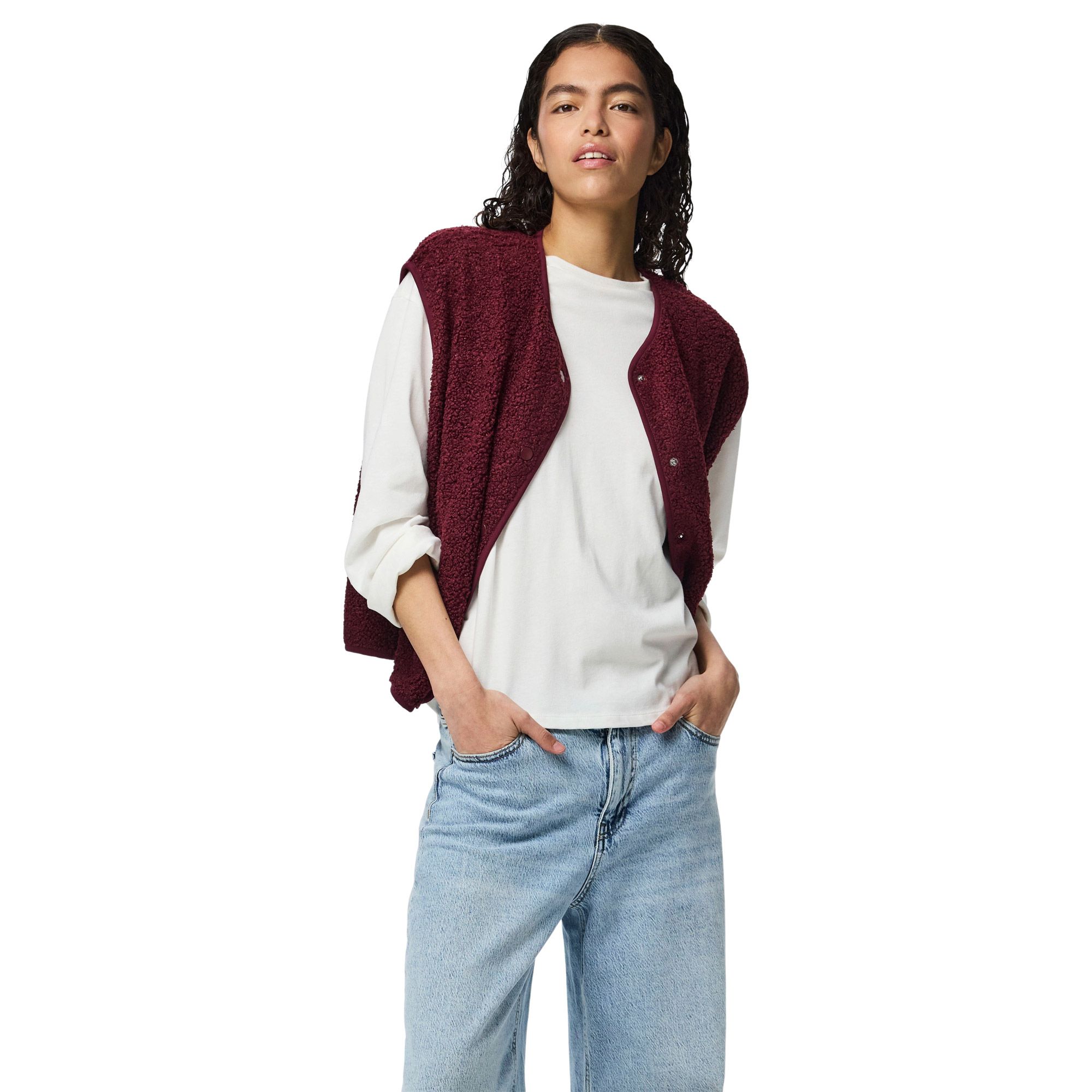 Pieces Teddy Vest Dames