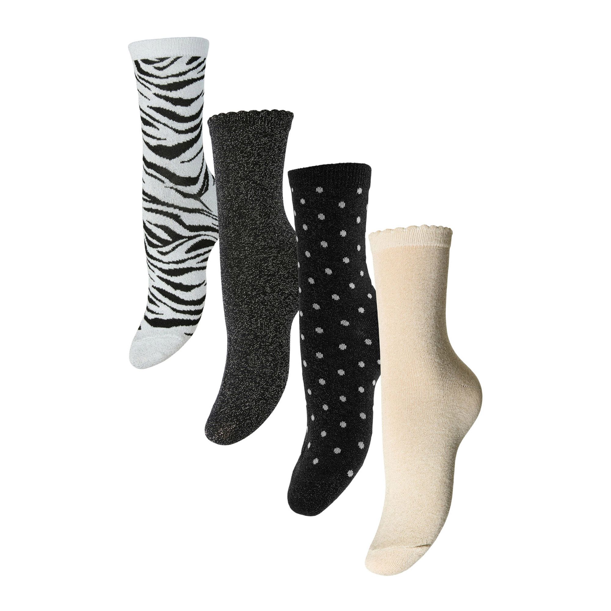 Pieces Ebby Glitter Long Sokken Dames (4-pack)