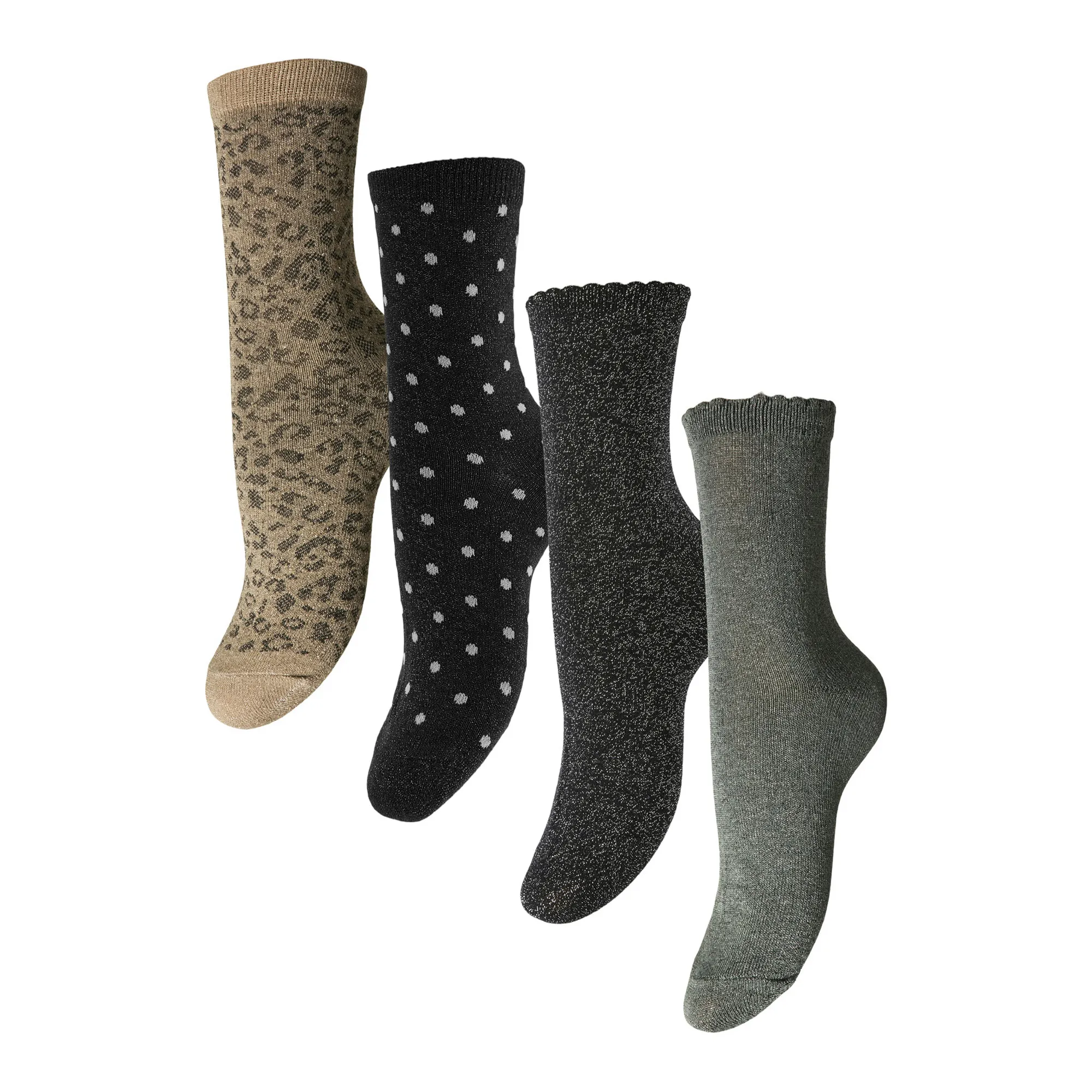 Pieces Ebby Glitter Long Sokken Dames (4-pack)
