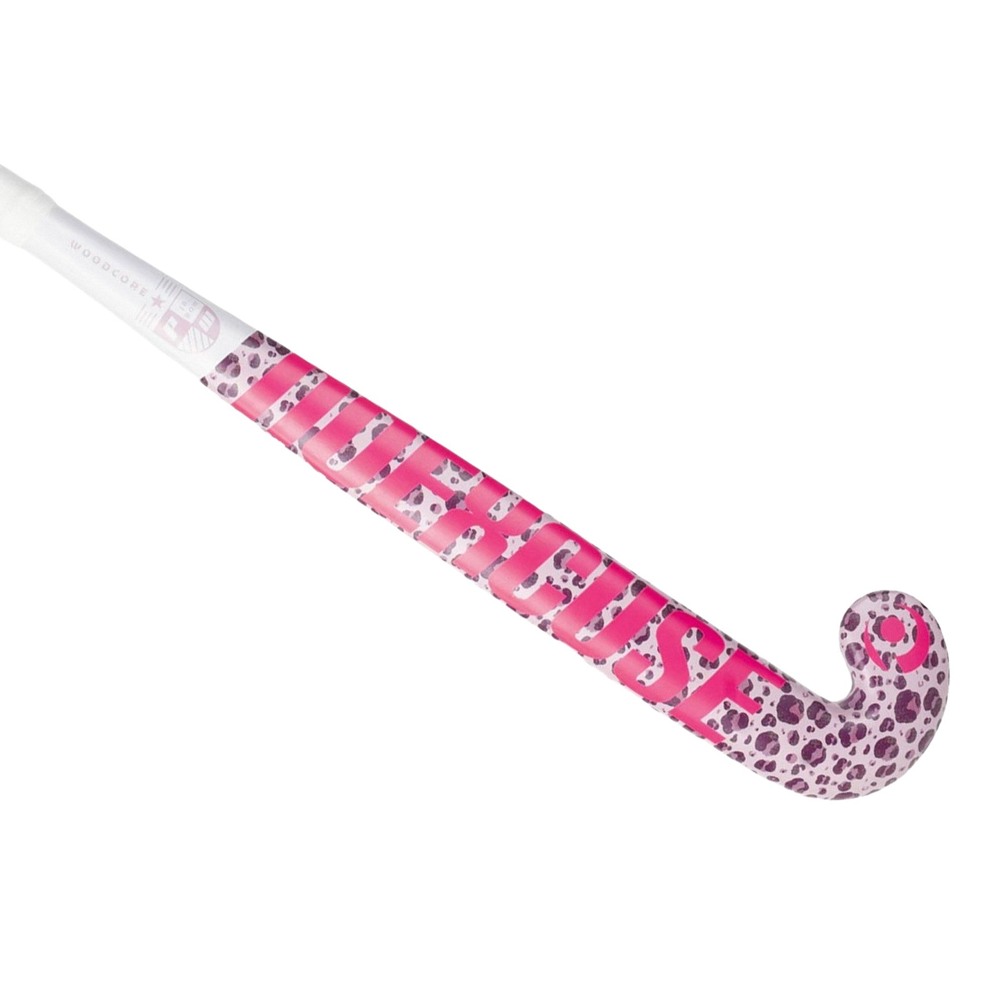 Princess Woodcore Junior Leopard Pink/White Hockeystick