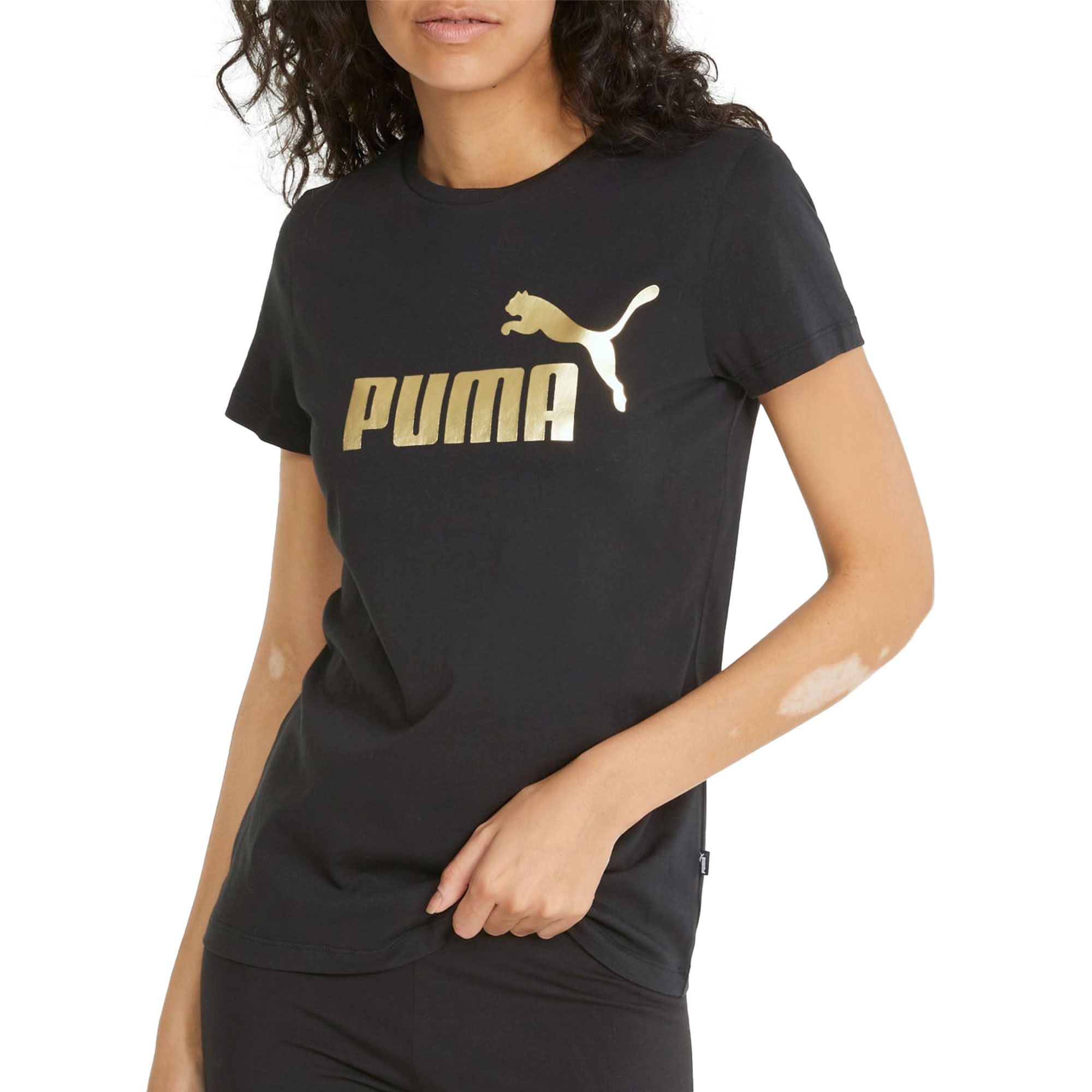 Puma Essentials+ Metallic Logo Shirt Dames