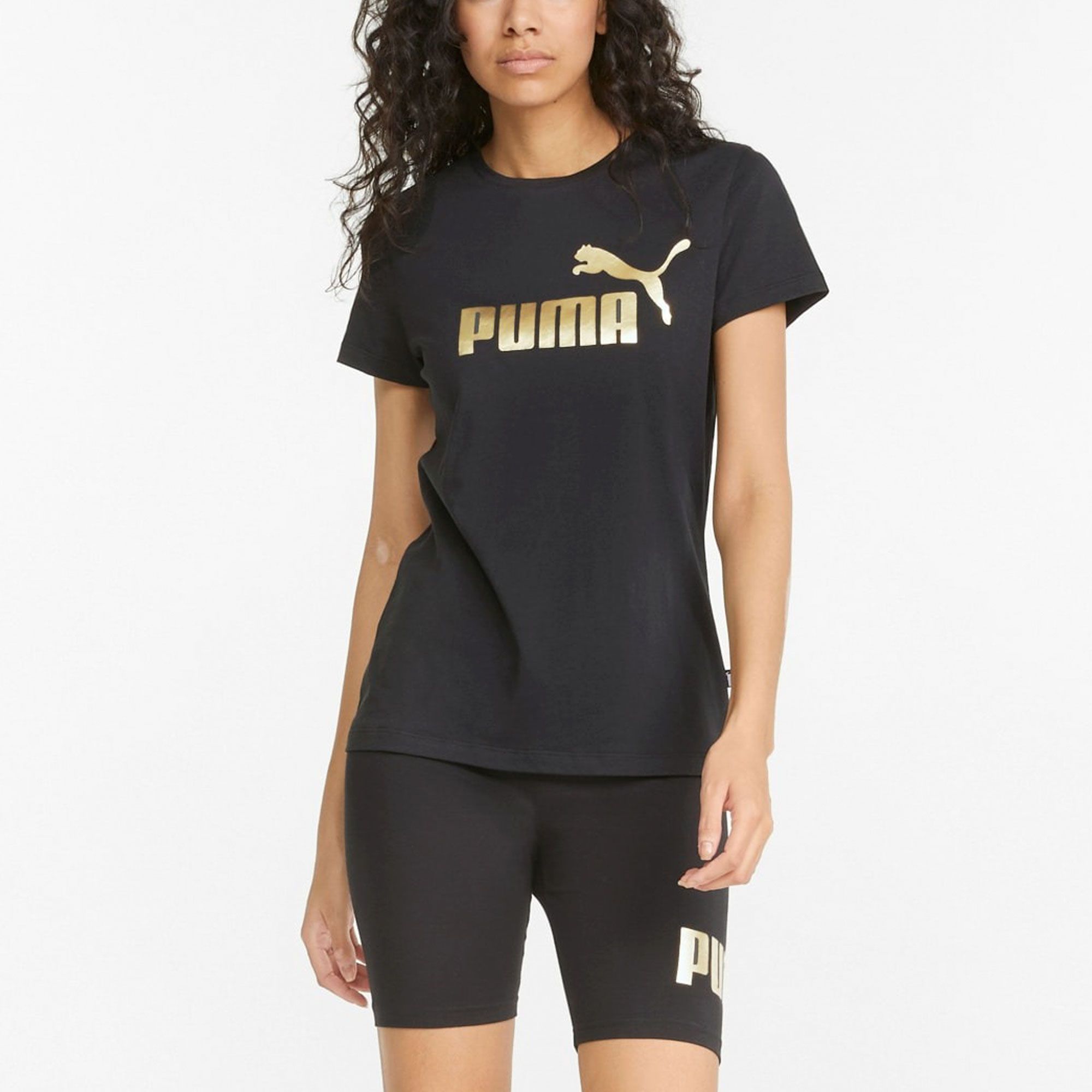 Puma Essentials+ Metallic Logo Shirt Dames