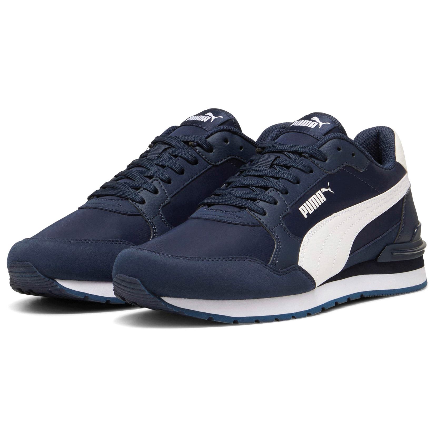 Puma ST Runner herensneaker blauw en wit