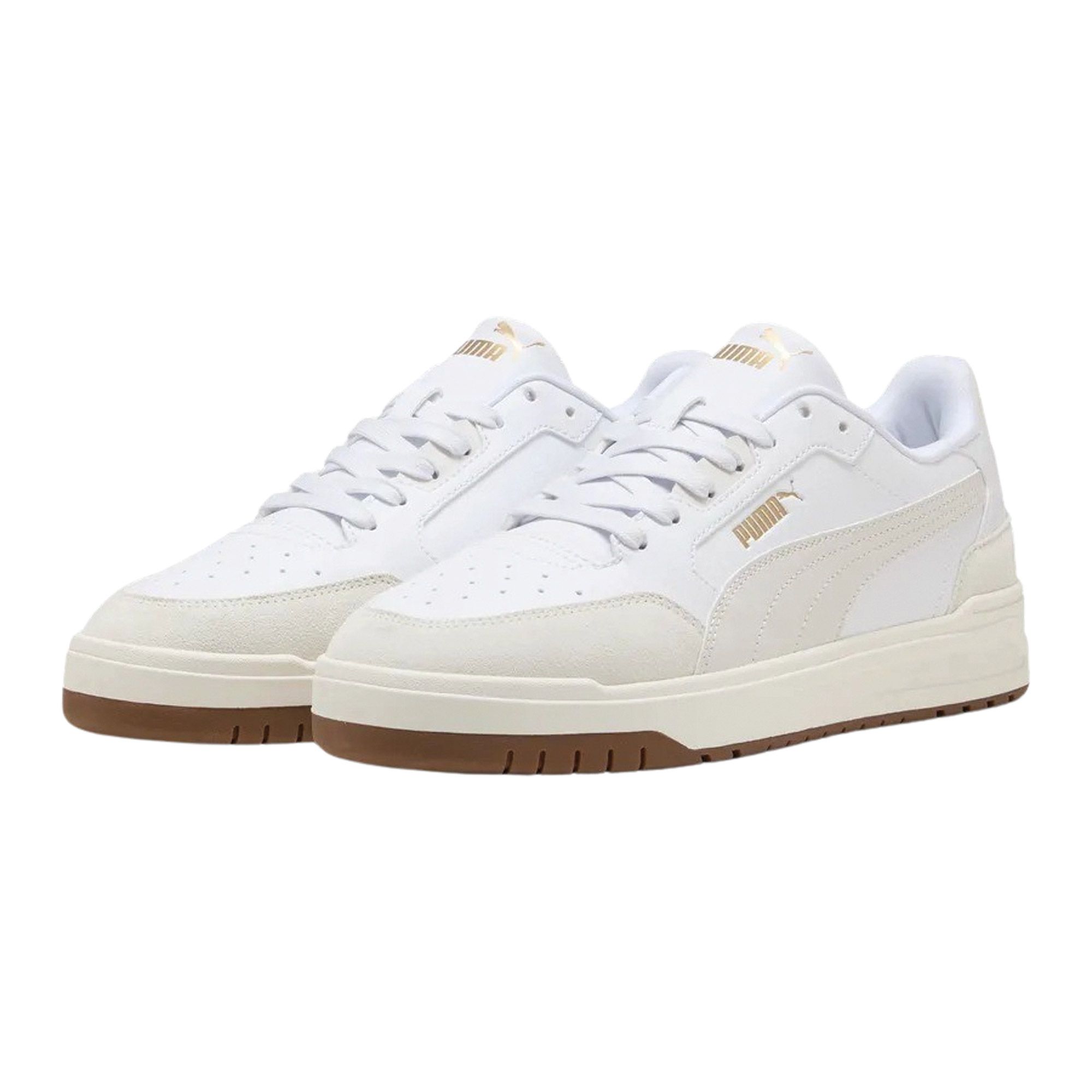Puma Shuffle herensneaker beige en wit