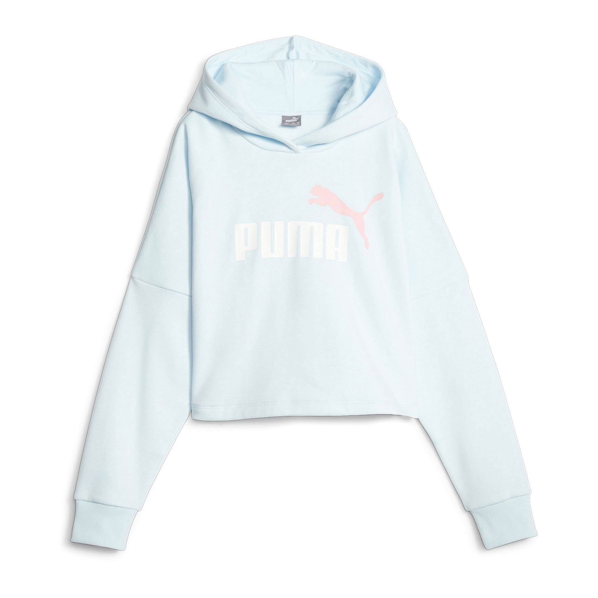 Puma Essentials Logo Cropped Hoodie Junior