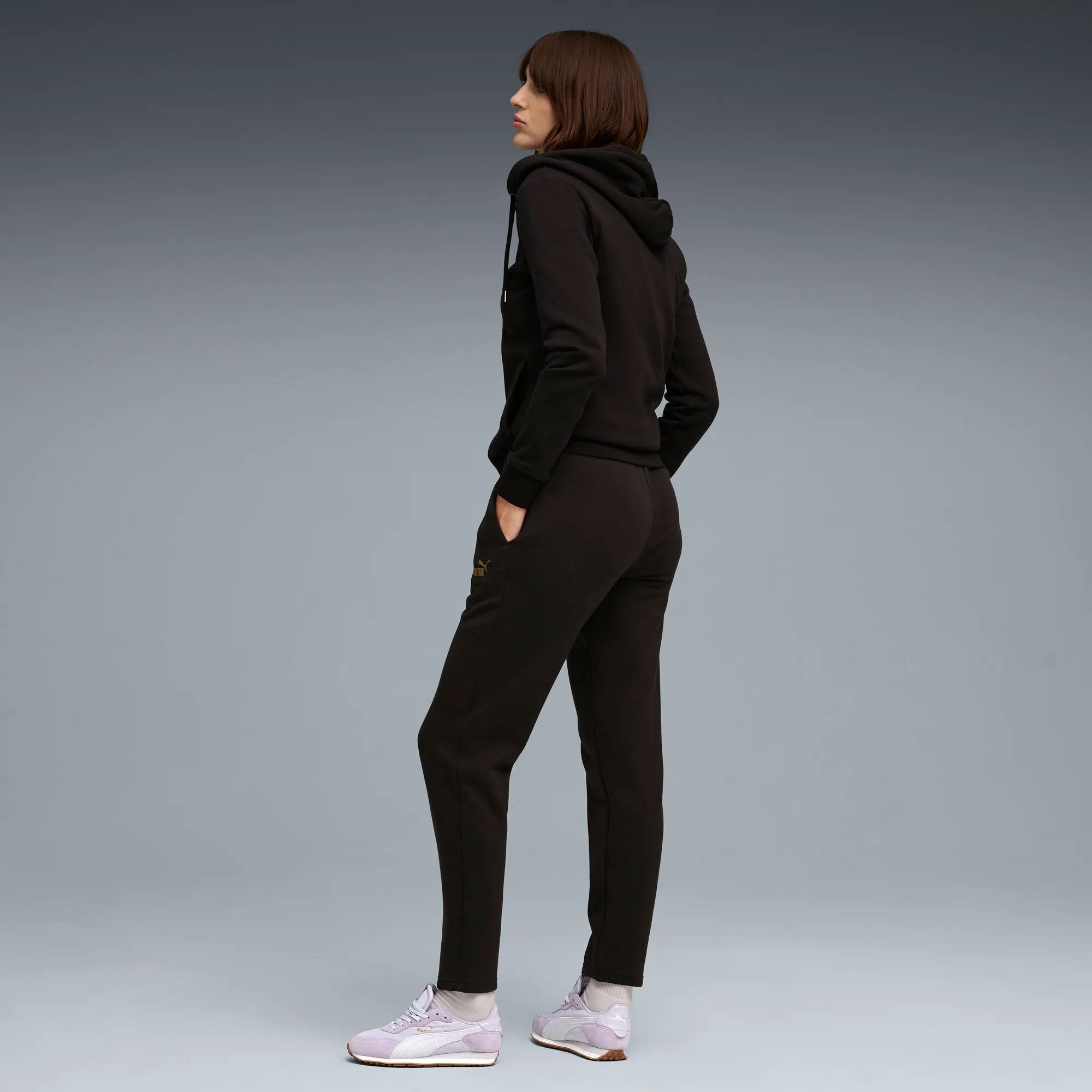Puma Metallic Hooded Joggingpak Dames